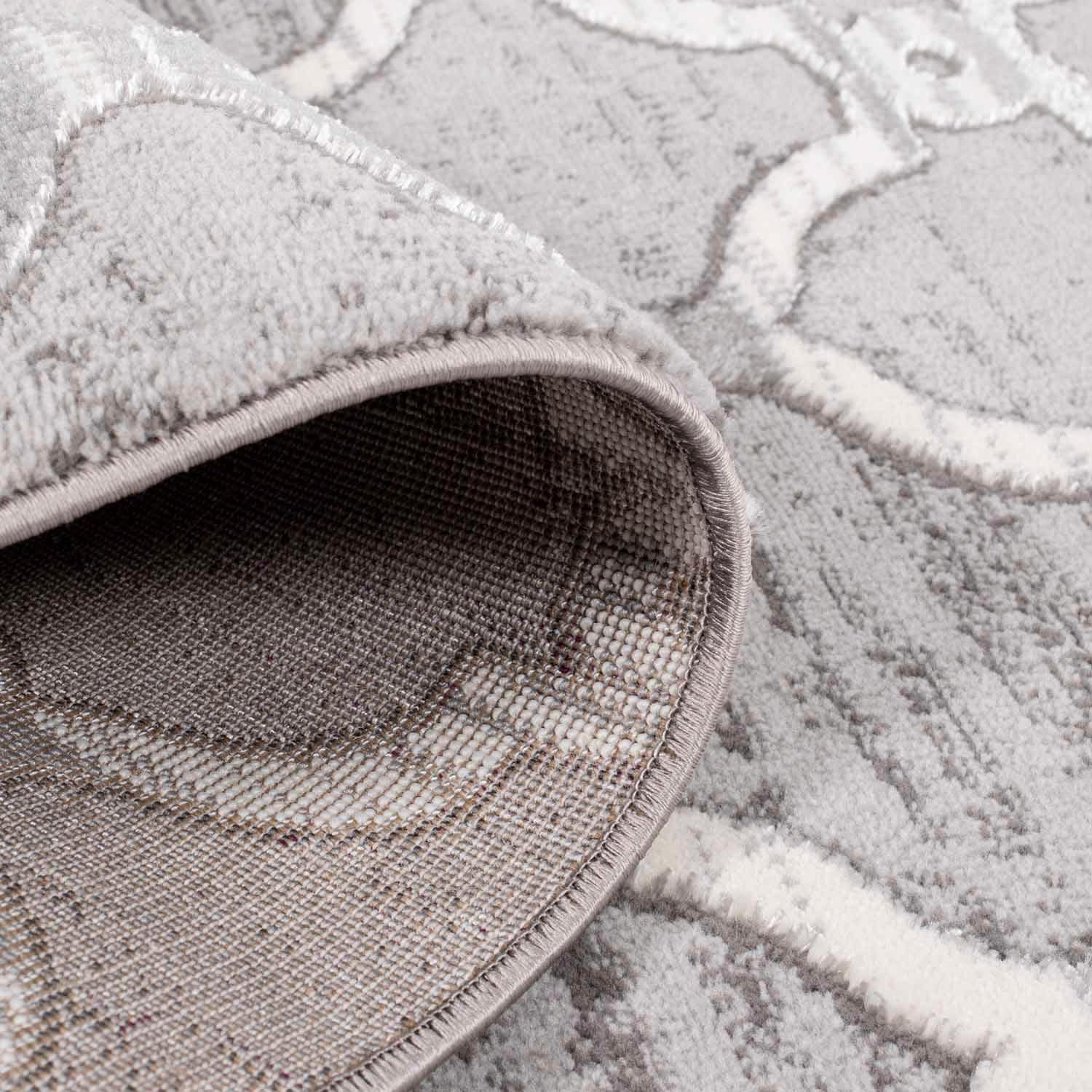 Carpet City Tapis »Platin 7885« Rectangulaire 11 mm Höhe Kurzflor, Marokkanisch, Glänzend durch Polyester