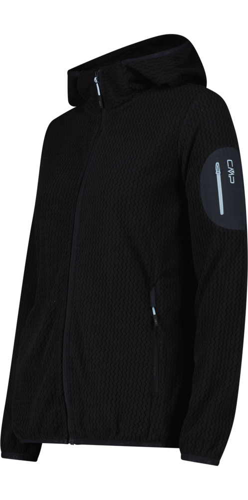 CMP Veste à capuche en polaire »WOMAN JACKET FIX HOOD« avec capuche avec capuche, aussi en grandes tailles