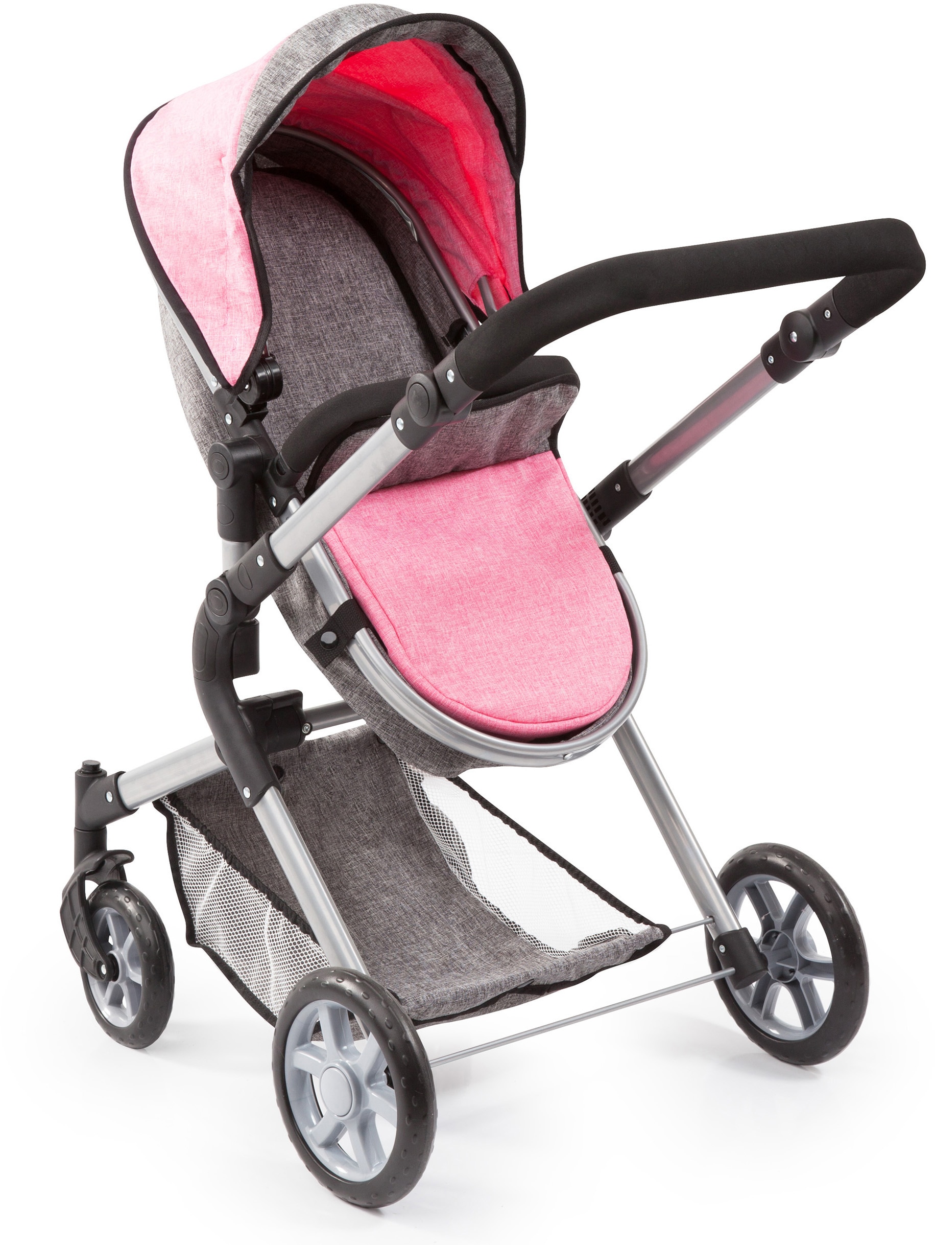 Bayer Kombi-Puppenwagen »City Neo, Grau/Rosa«