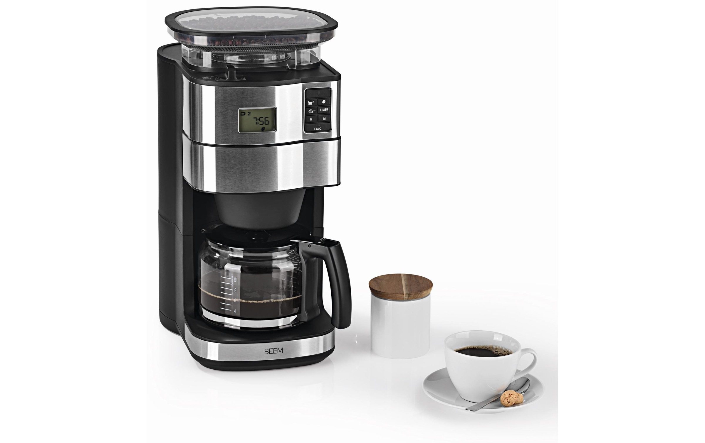BEEM Filterkaffeemaschine »BEEM Filterkaffeemaschine Fresh-Aro«, Permanentfilter, Digital-Display, Timer, Verstellbarer Mahlgrad, Warmhaltefunktion