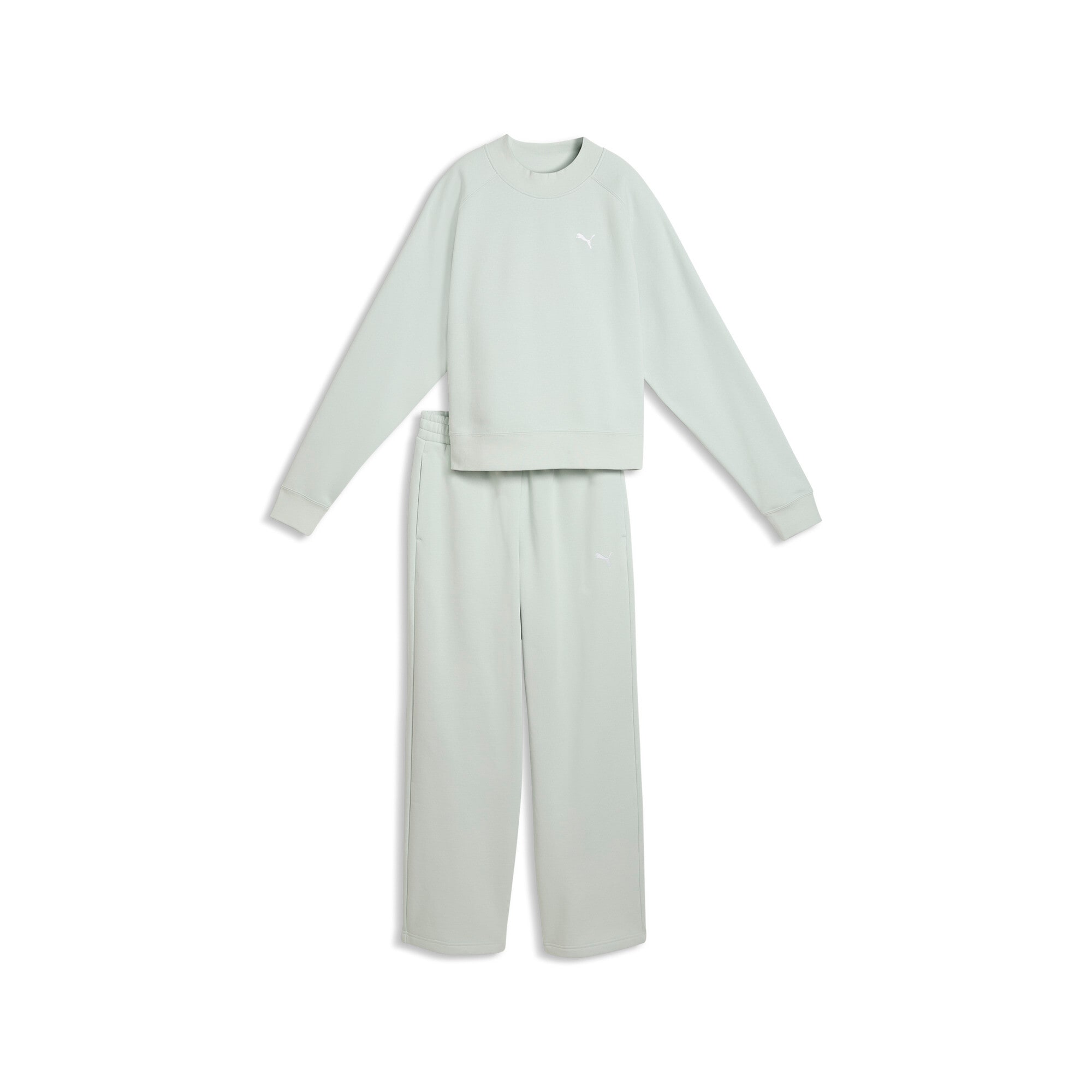 PUMA Combinaison d'entraînement »LOUNGEWEAR STANDARD SWEAT SUITT FL CL« 2 ensemble deux pièces, avec haut à manches longues, en coton et polyester