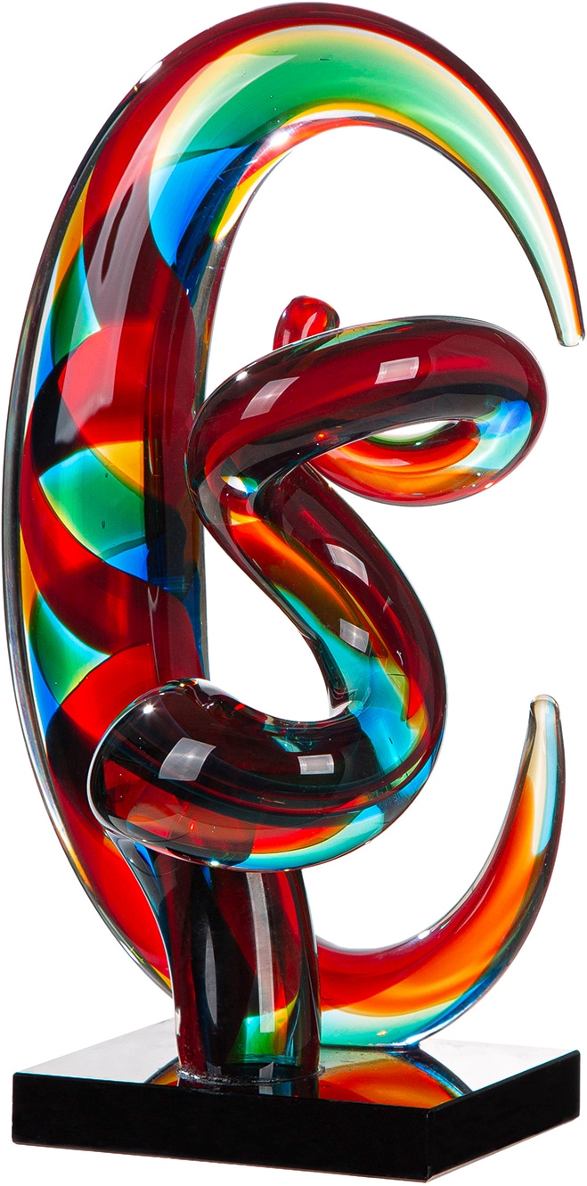 GILDE Sculpture »Skulptur Palmeira mehrfarbig« Objet en verre, sculpture décorative, décoration exotique, accroche-regard
