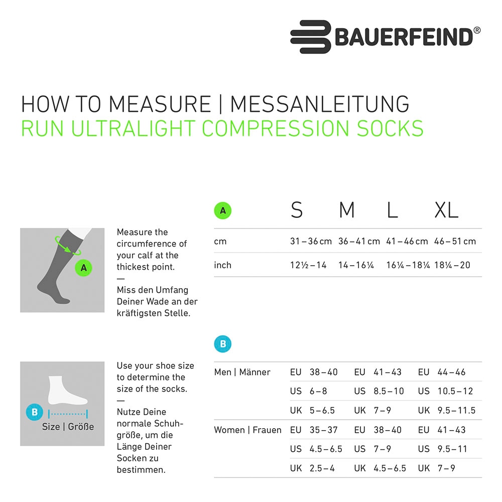 Bauerfeind Sportsocken »Run Ultralight Compression Socks« atmungsaktives, ultradünnes Gestrick, mit Kompressionszonen