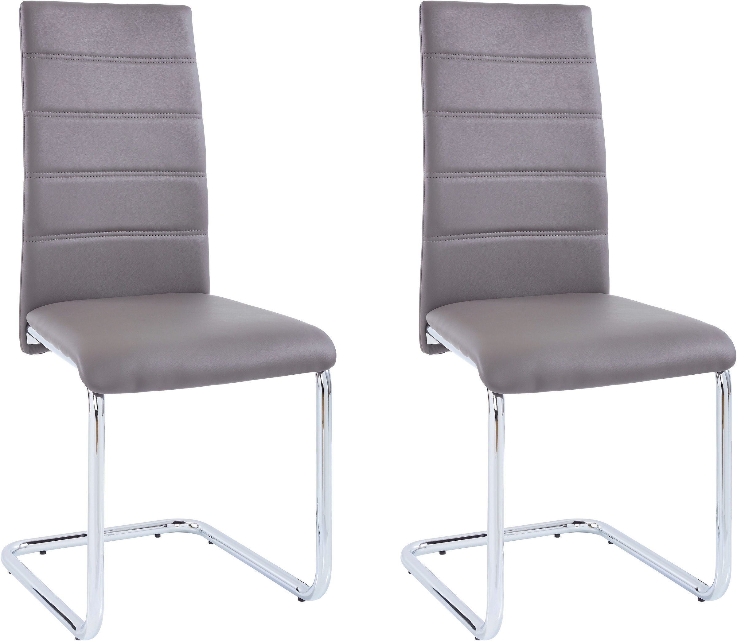 Image of GOODproduct Freischwinger "Adora" (Set) 2 Stk.(2 oder 4 Stück) Bezug in Kunstleder, verchromtes Metallgestell