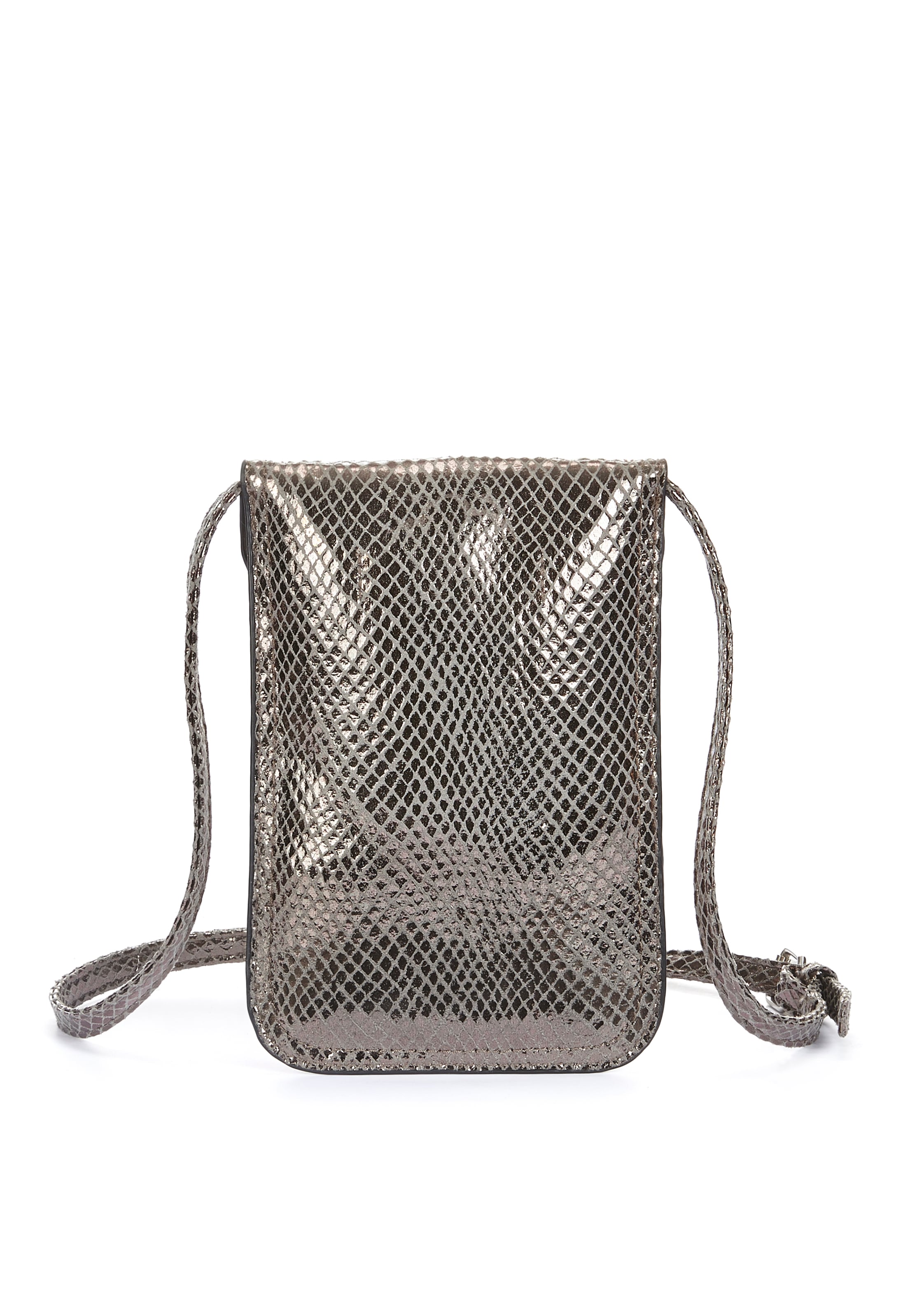 LASCANA Umhängetasche, im coolen Metallic Look, Minibag, Handytasche, Crossbody Bag VEGAN