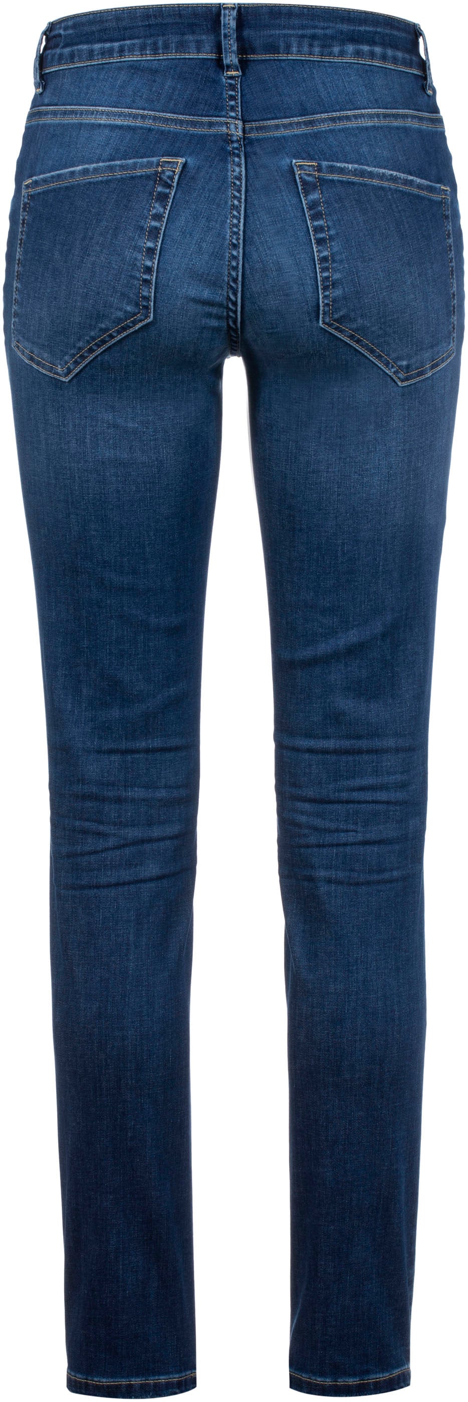 ♕ Stehmann Slim-fit-Jeans »Peggy«, in mit Used-Effekten versandkostenfrei kaufen Waschung mittelblauer