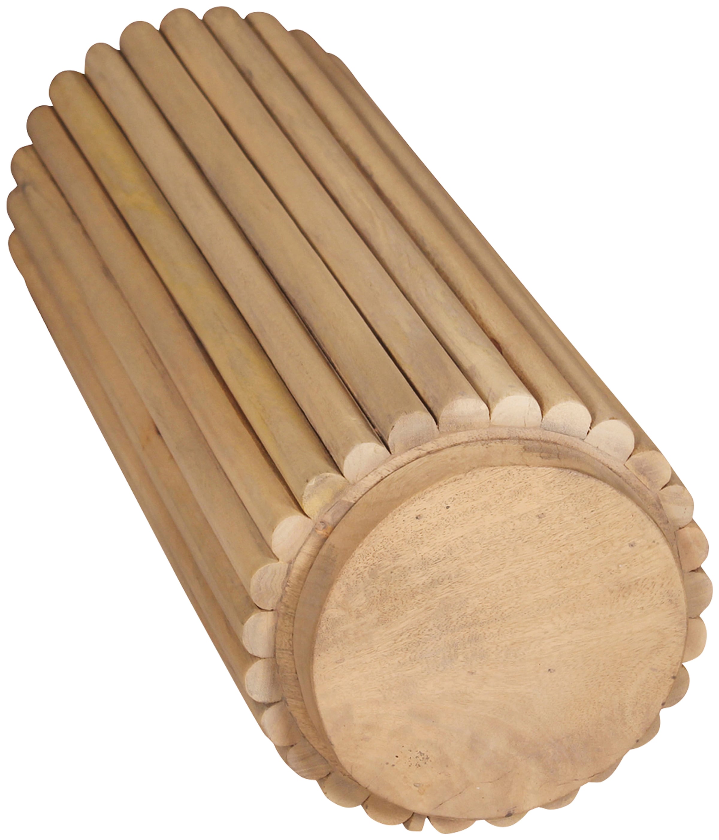 SIT Tabouret à fleurs »Fargo aus Mangoholz mit Lamellendesign im Ribbed-Look« Design extravaguant à lamelles effet nervuré haut de gamme