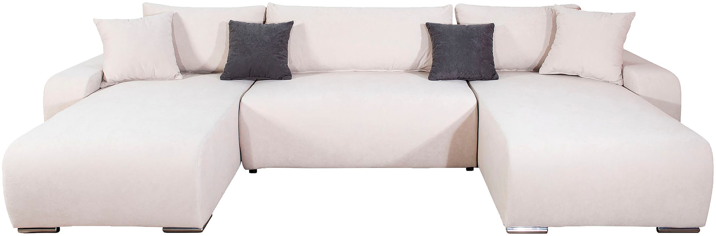 COLLECTION AB Wohnlandschaft »Paola U-Form, B: 314 cm« Bettfunktion, Bettkasten & 4 Zierkissen, Federkern
