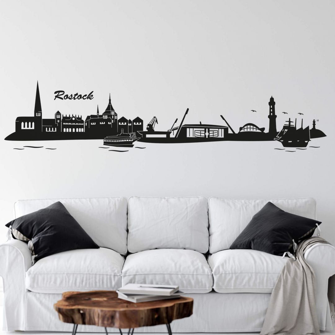 Wall-Art Wandtattoo »Stadt Rostock Skyline günstig kaufen (1 120cm«, St.)