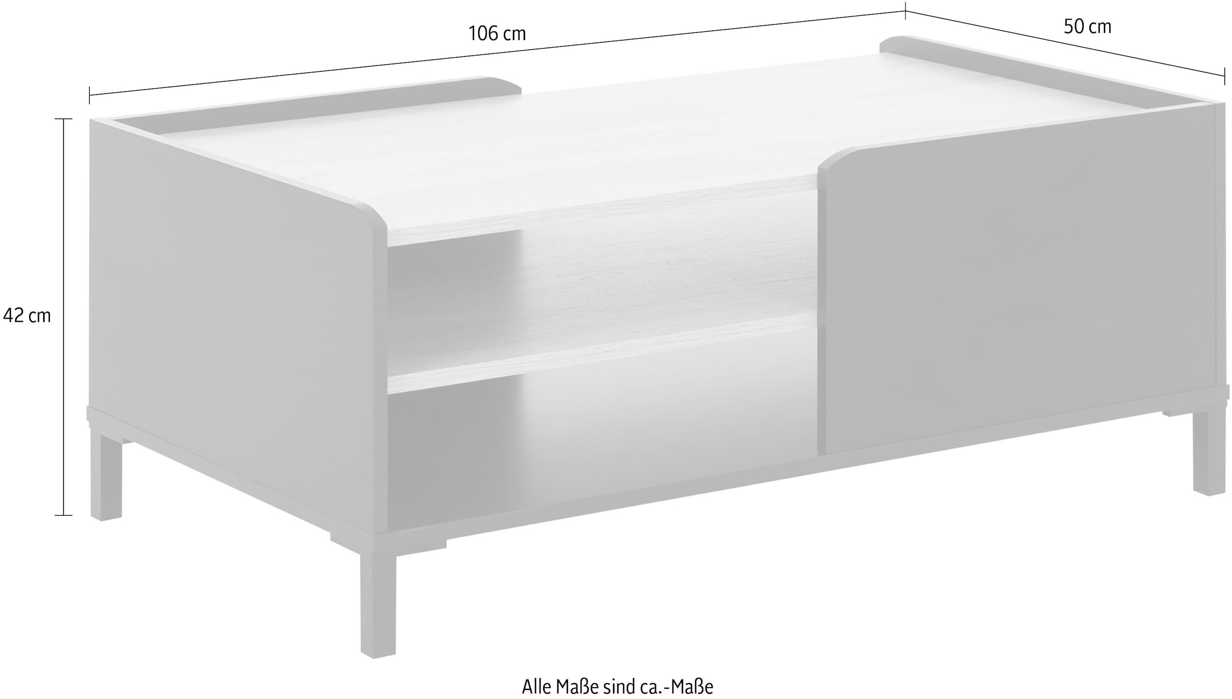 Gami Couchtisch »Amsterdam« in zweifarbiger Optik