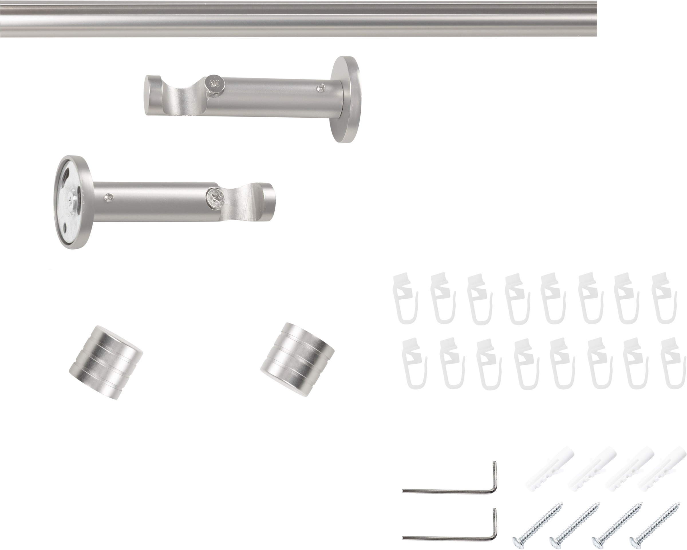 SN DECO GROUP Gardinenstange Ø 19 mm 1 läufig-läufig Fixmass;kürzbar
