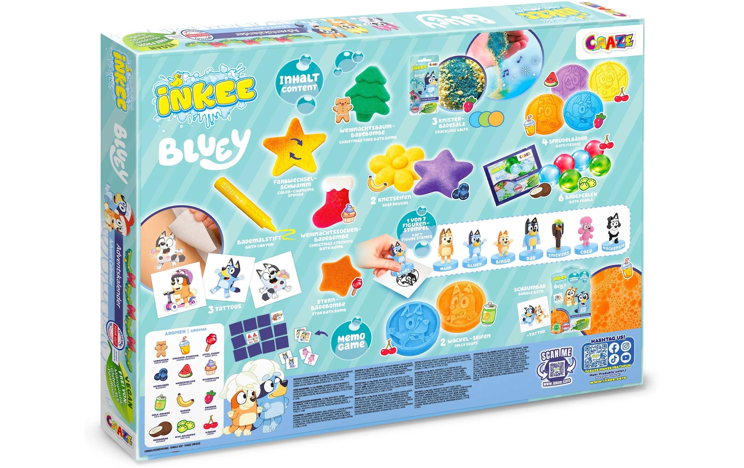 CRAZE Calendrier de l'Avent »Craze CRAZE Adventskalender Inkee Bluey Spielzeug«