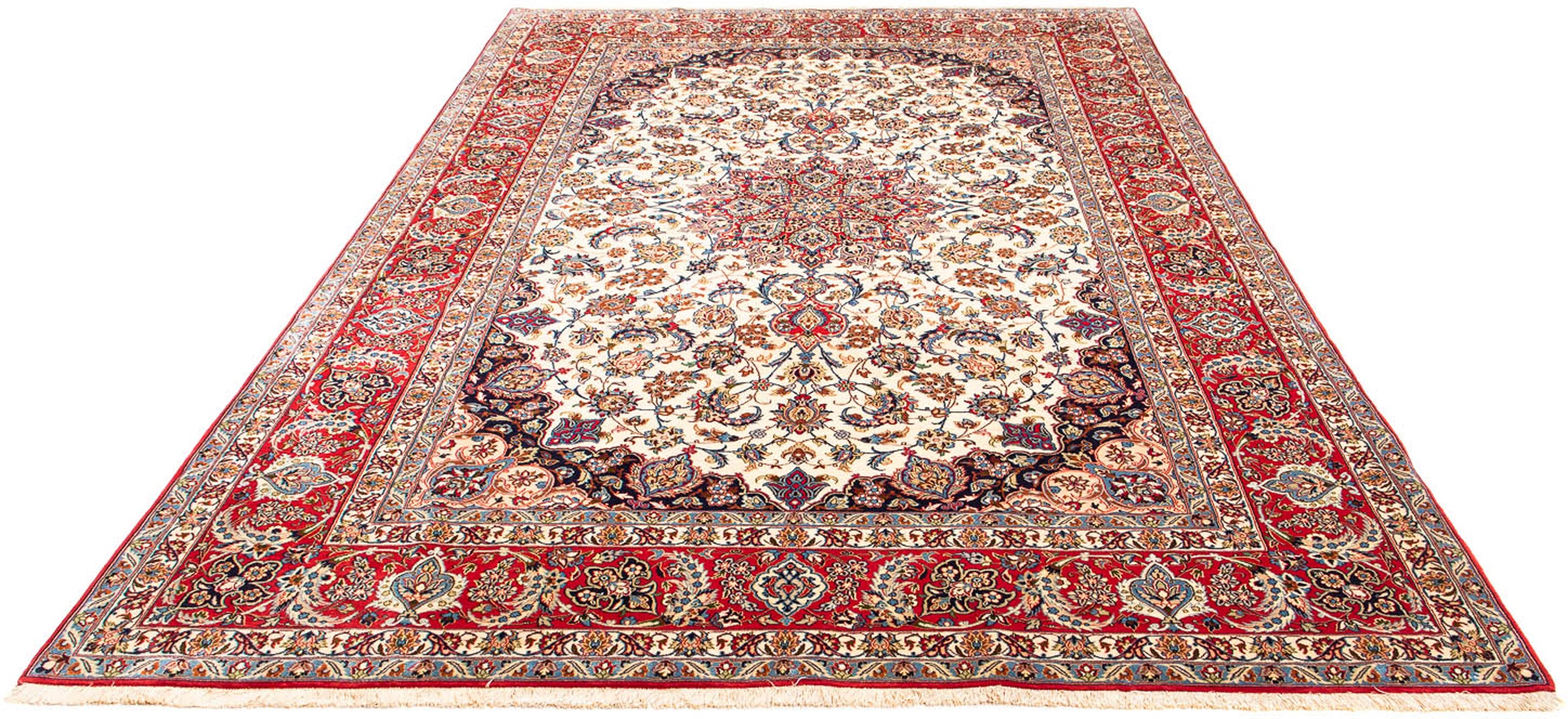Image of morgenland Orientteppich »Perser - Isfahan - Premium - 326 x 205 cm - rot«, rechteckig, 6 mm Höhe, Wohnzimmer, Handgeknüpft, Einzelstück mit Zertifikat bei Ackermann Versand Schweiz
