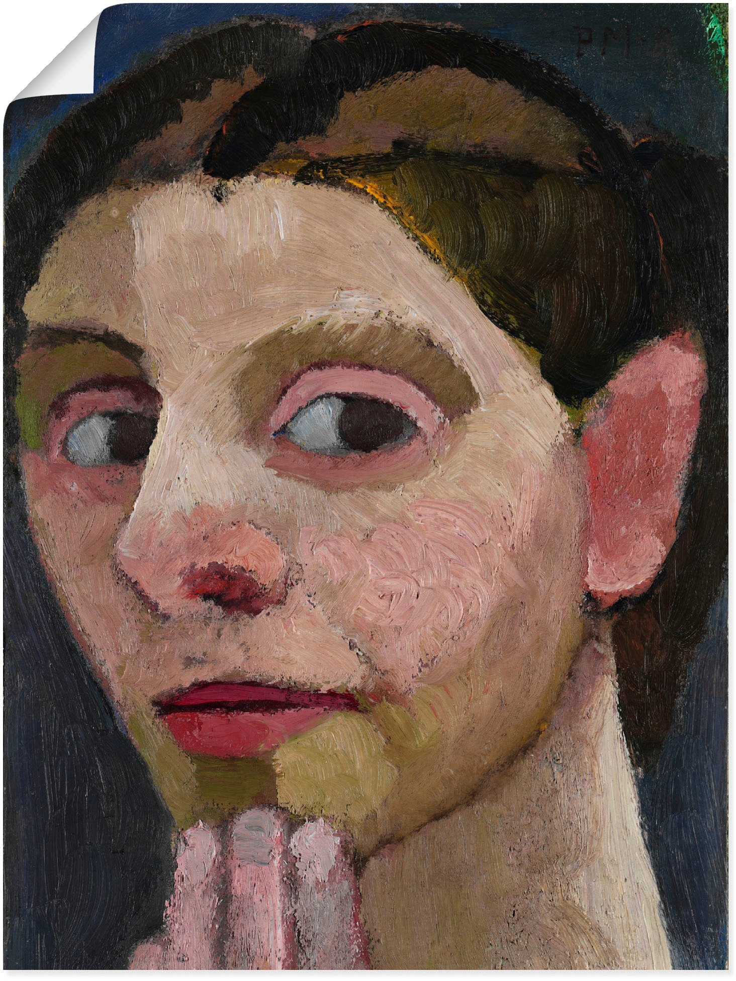 Image of Artland Wandbild »Selbstbildnis mit Hand am Kinn. 1906/07«, Porträts, (1 St.), in vielen Grössen & Produktarten -Leinwandbild, Poster, Wandaufkleber / Wandtattoo auch für Badezimmer geeignet bei Ackermann Versand Schweiz