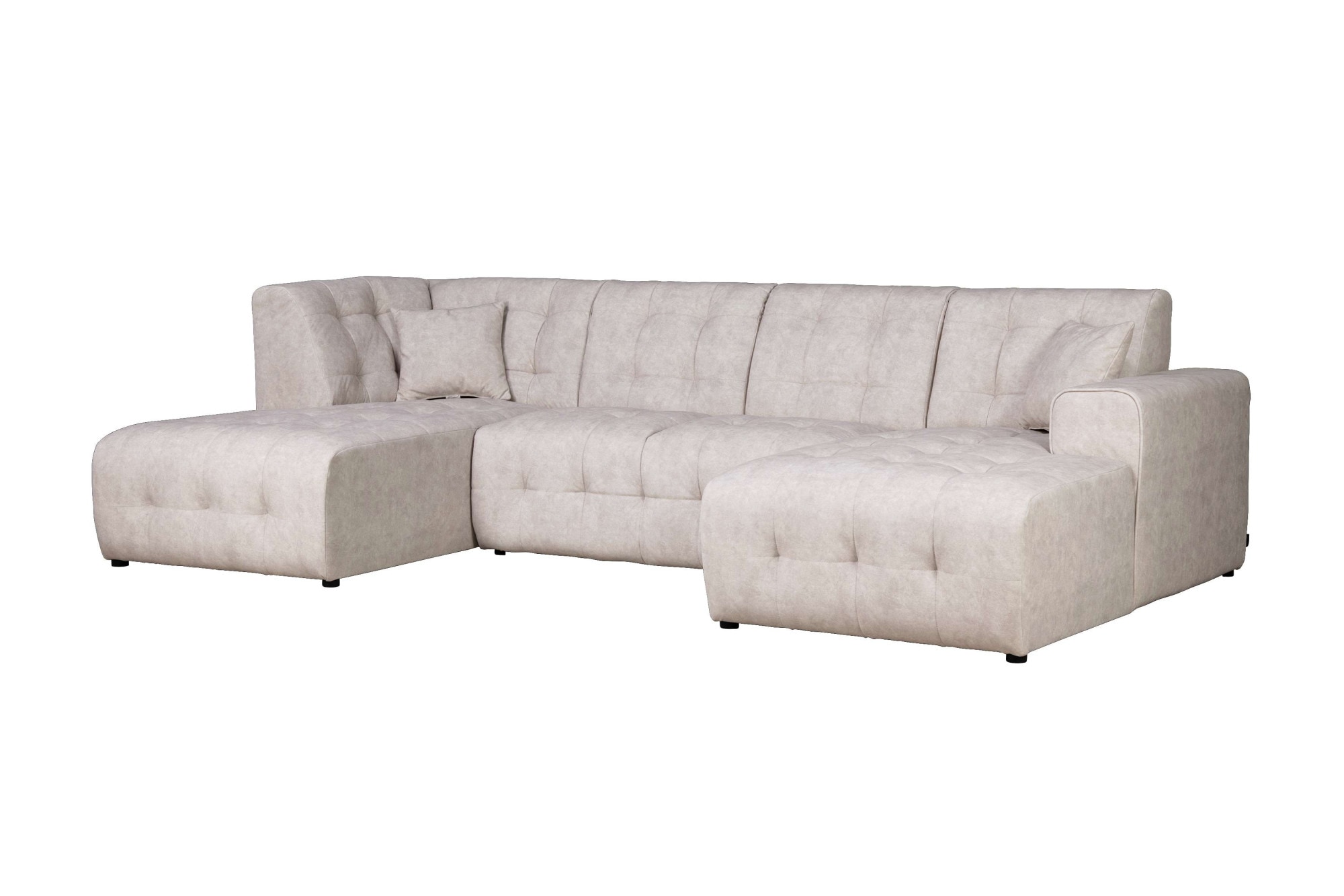 Home affaire Wohnlandschaft »Nosia U-Form«, incl. 2 Zierkissen, mit feiner Steppung