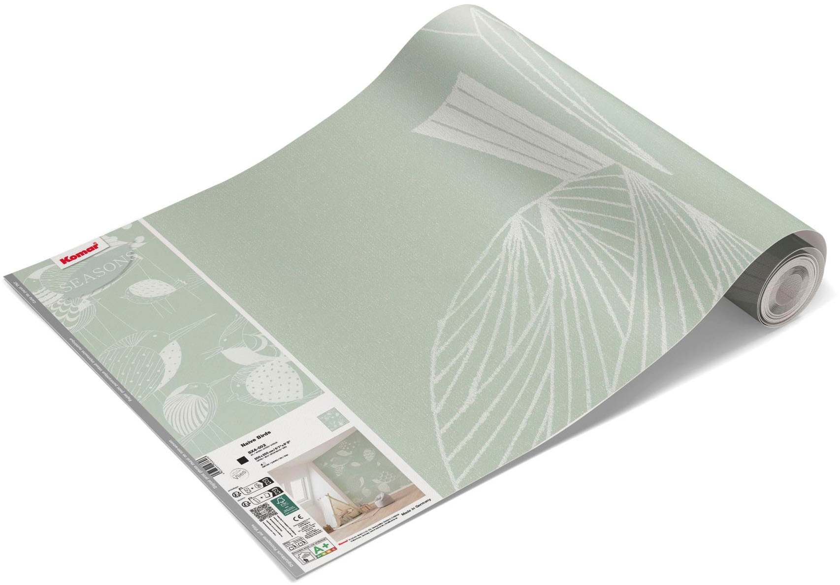 Komar Papier peint photo »Vlies Fototapete - Naive Birds - Grösse 200 x 250 cm« imprimé