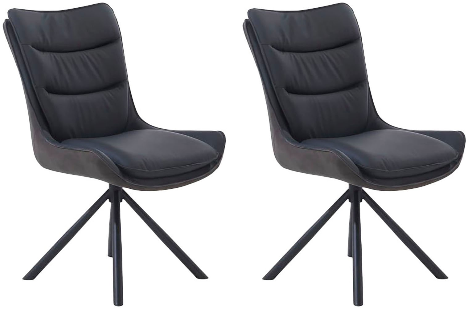 Jockenhöfer Gruppe Chaise pivotante »Maurice (Set, 2 St.)« (Ensemble) 2 cuiscuir véritable, avec fonction pivotante (360°), supporte jusqu'à 150 kg