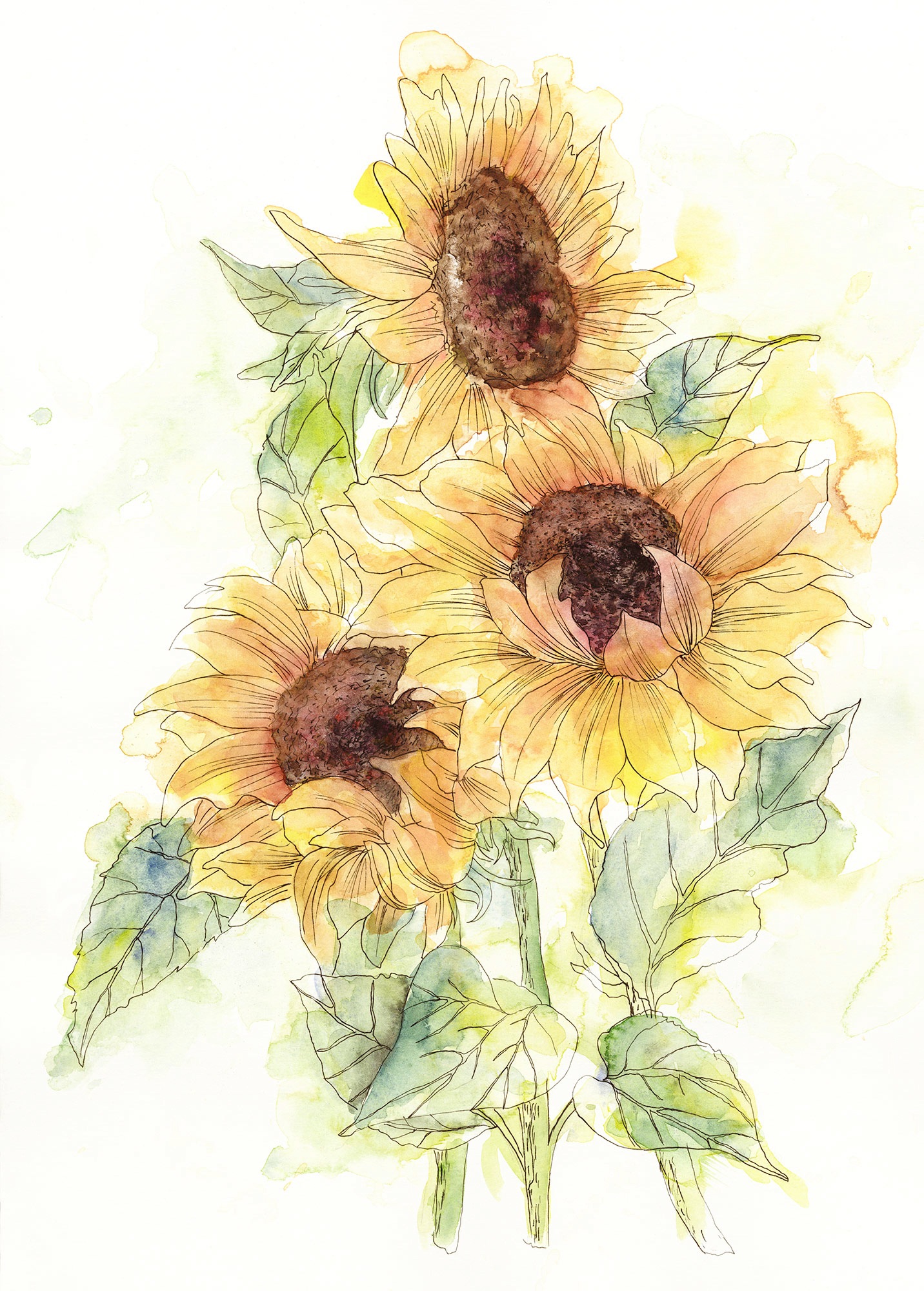 Image of Komar Vliestapete "Digitaldruck Vlies - Girasol - Grösse 200 x 250 cm" bedruckt glatt Wohnzimmer, Schlafzimmer
