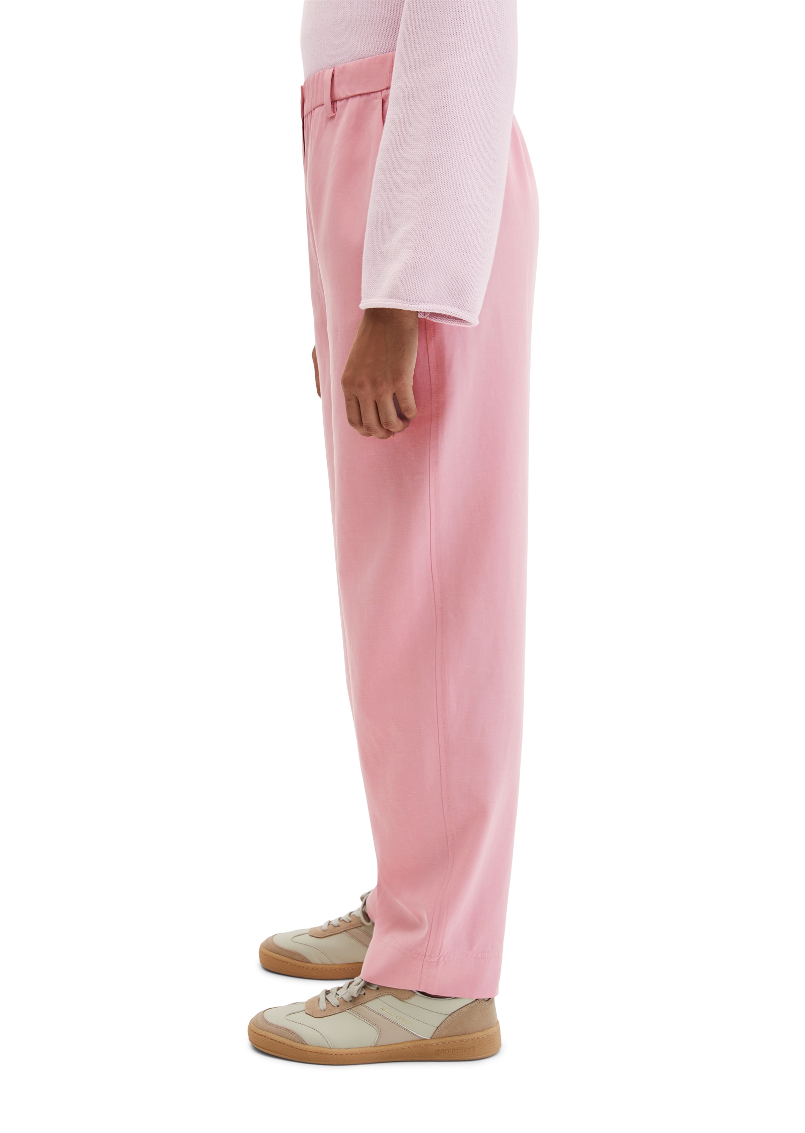 Marc O'Polo Pantalon à taille extensible »MINU Barrel«  Model Minu barrel aus Lyocell-Leinen-Mix