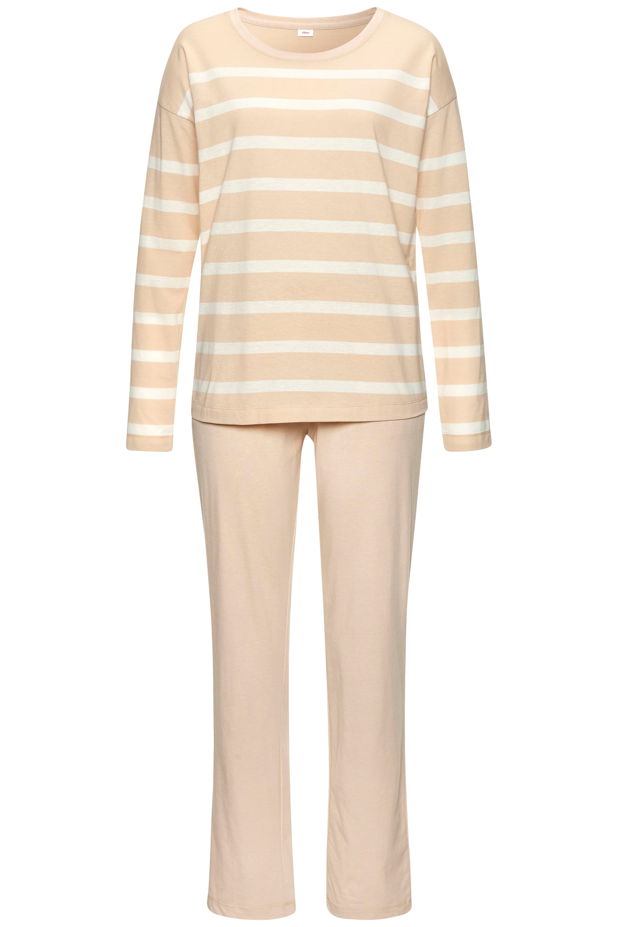Image of s.Oliver Pyjama Set, 2 tlg. mit garngefärbten Streifen im Oberteil