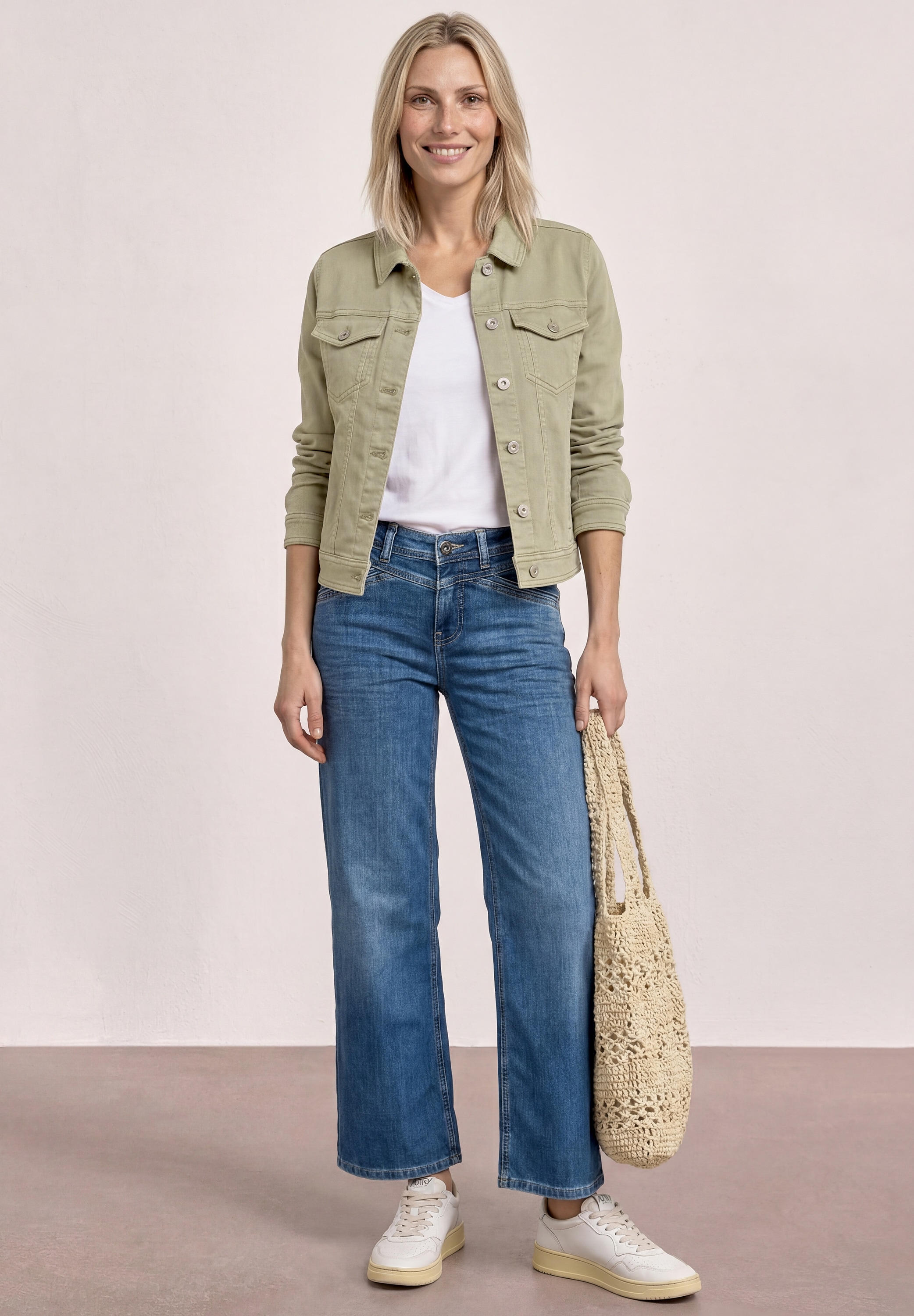 STREET ONE Veste courte aspect denim coloré