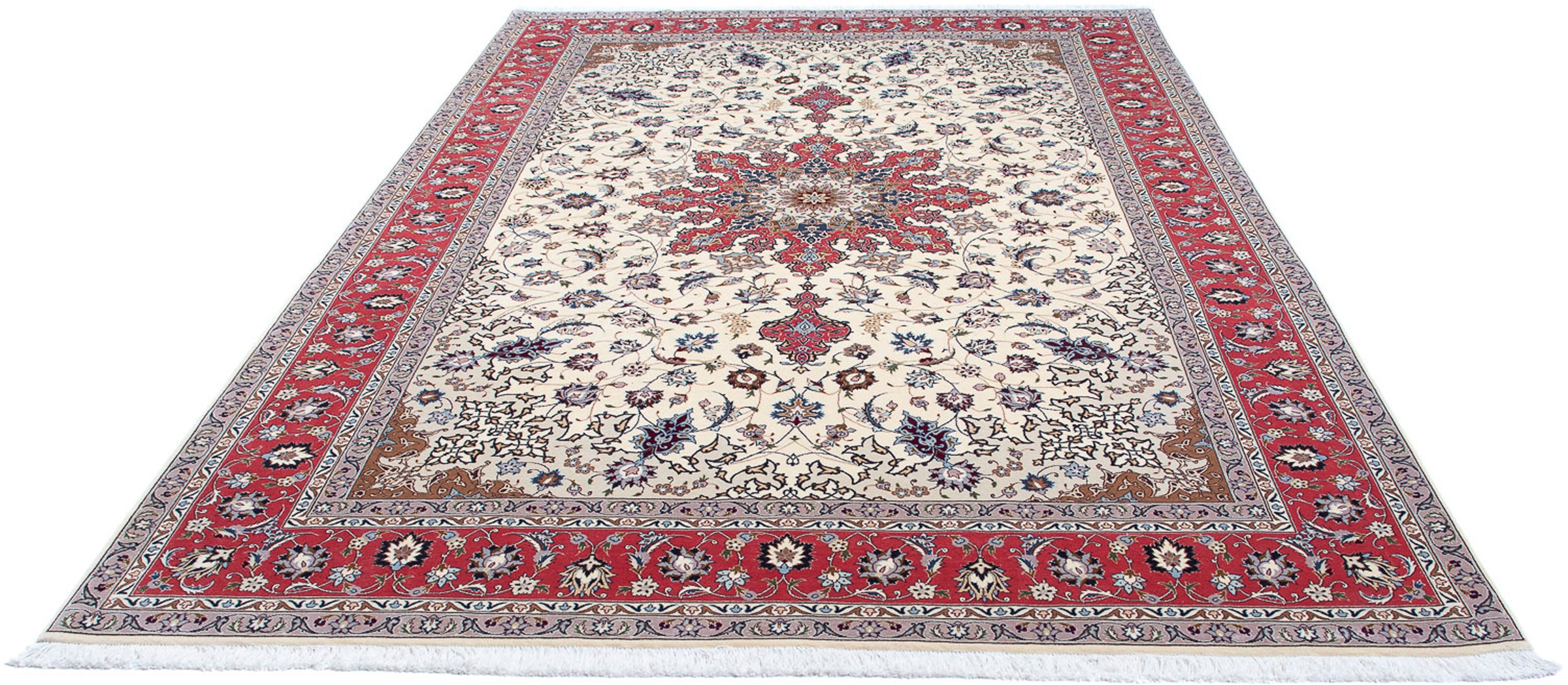 Image of morgenland Orientteppich »Perser - Täbriz - Royal - 310 x 207 cm - beige«, rechteckig, 7 mm Höhe, Wohnzimmer, Handgeknüpft, Einzelstück mit Zertifikat bei Ackermann Versand Schweiz