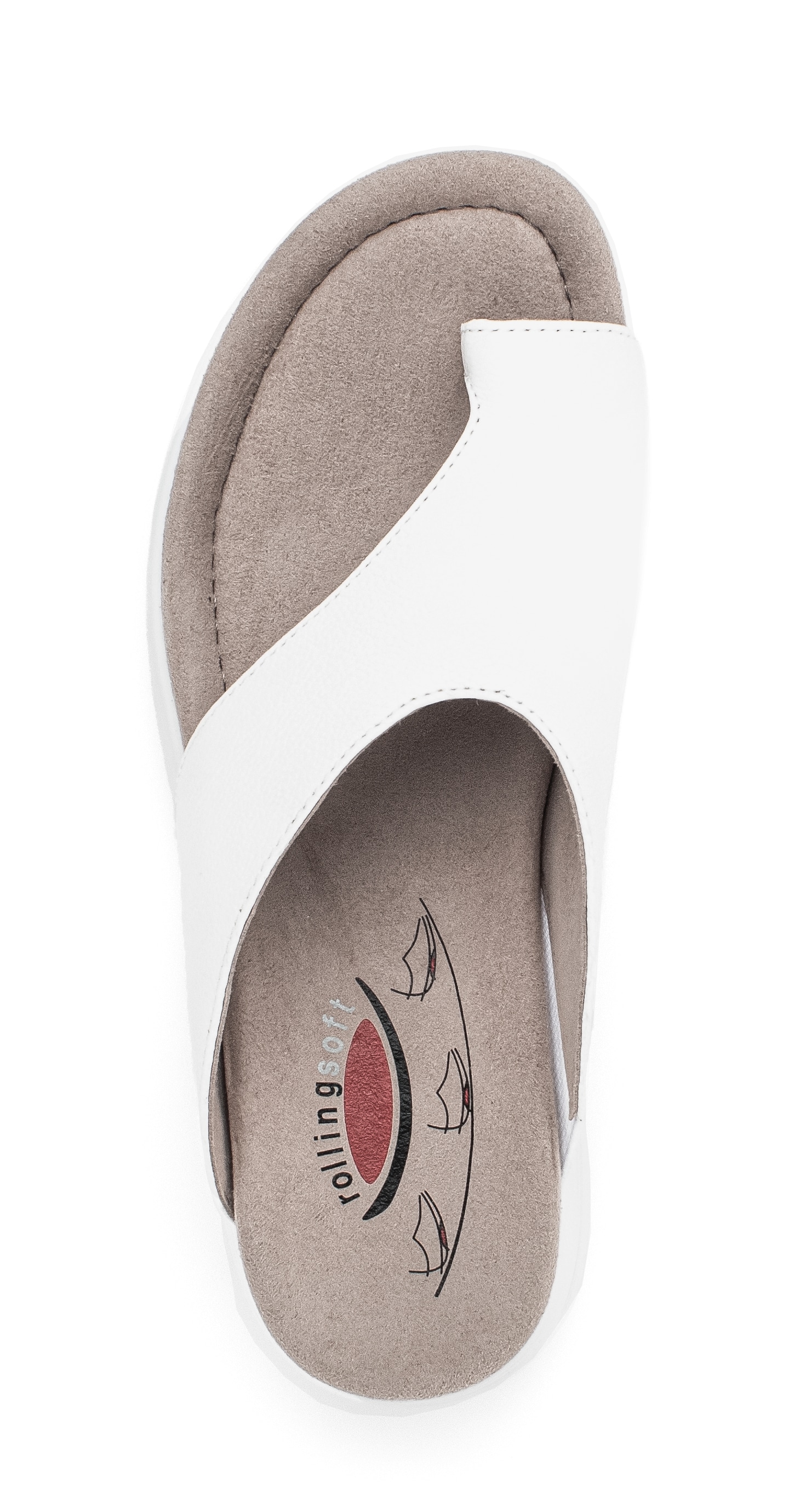 rollingsoft Dianette  Tongs, chaussure d'été avec lanière d'orteil souple, largeur G