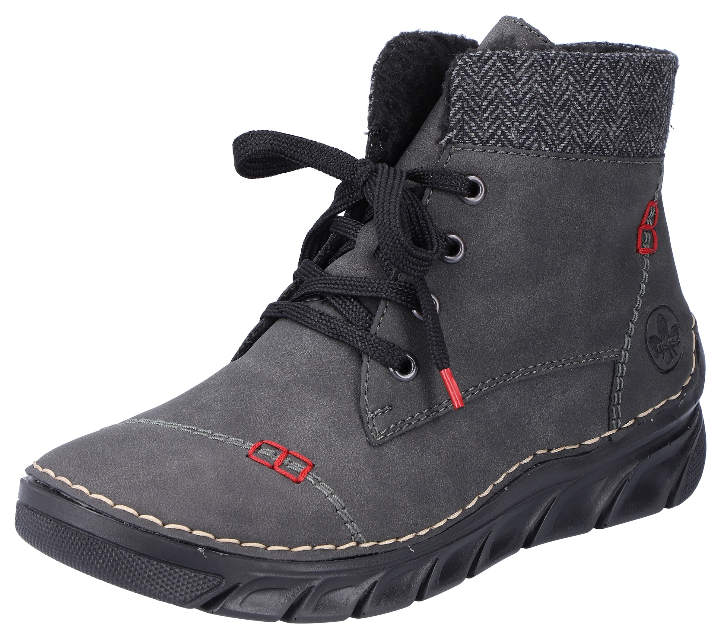 Image of Rieker Winterboots Schnürboots, Stiefelette, Casual-Boots mit softem Schaftrand