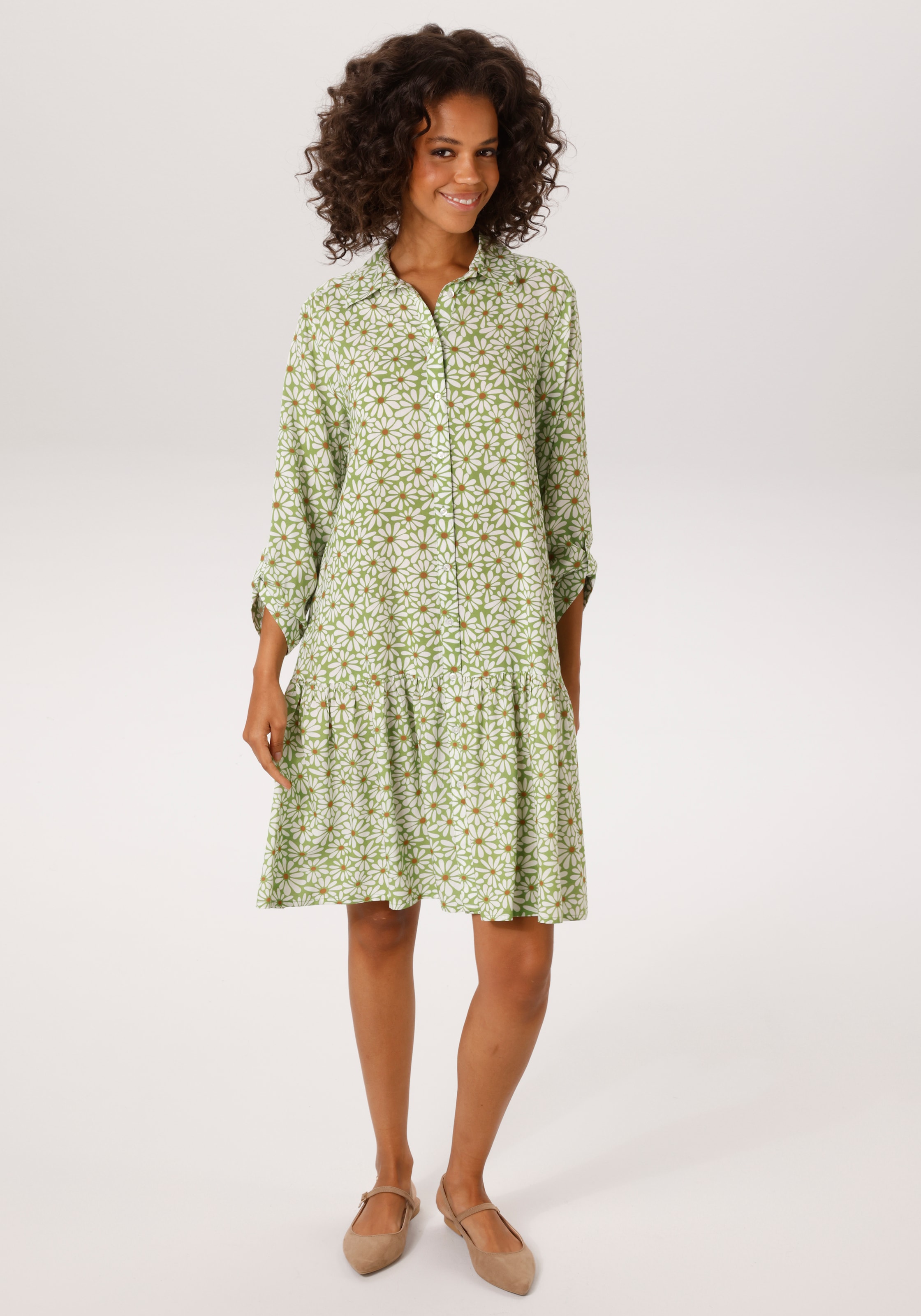 Image of Aniston CASUAL Blusenkleid mit grafischen Blüten bedruckt