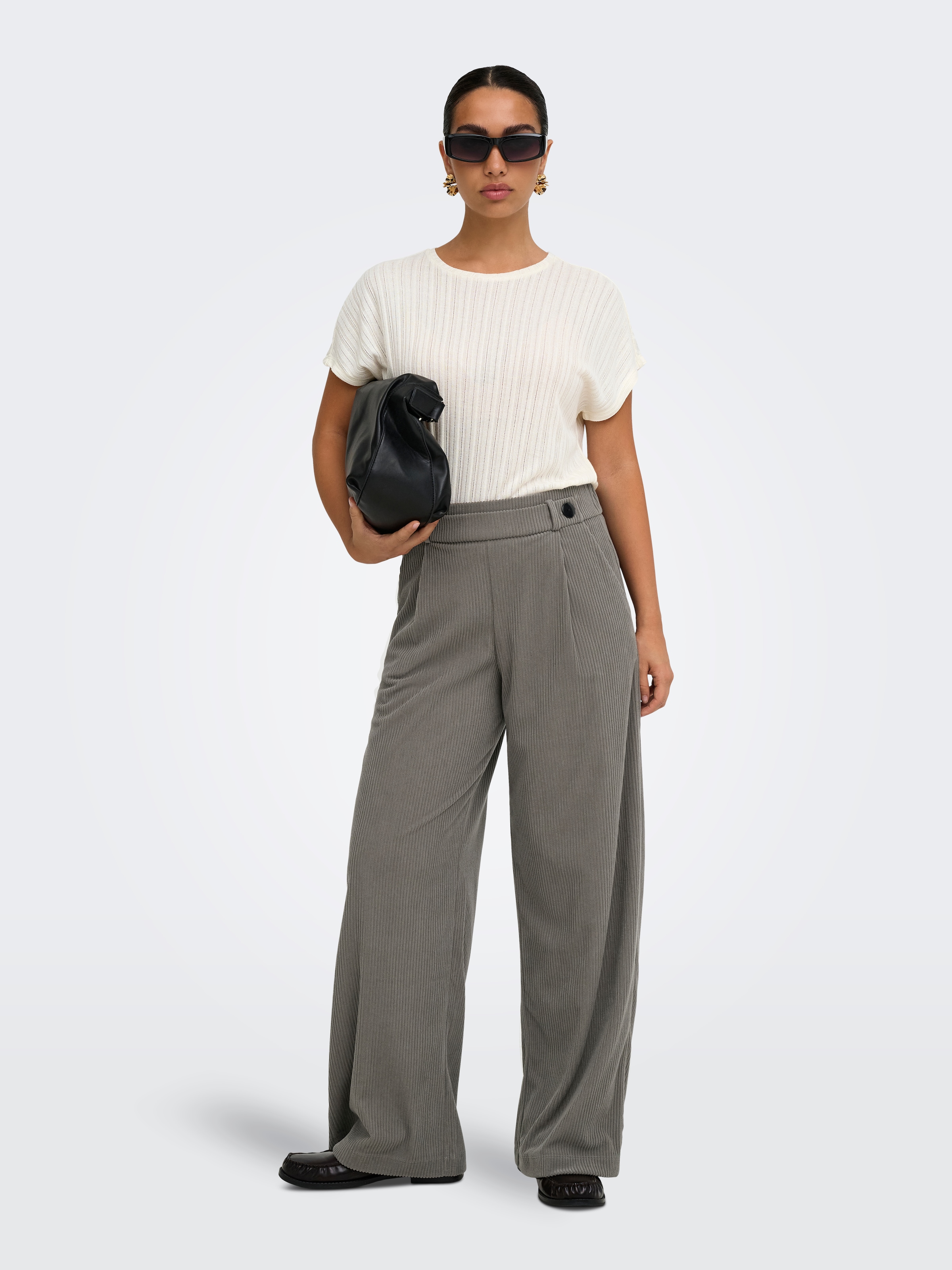 JDY Cordhose »JDYGEGGO CORD PANT JRS NOOS«  Polyester, loose fit