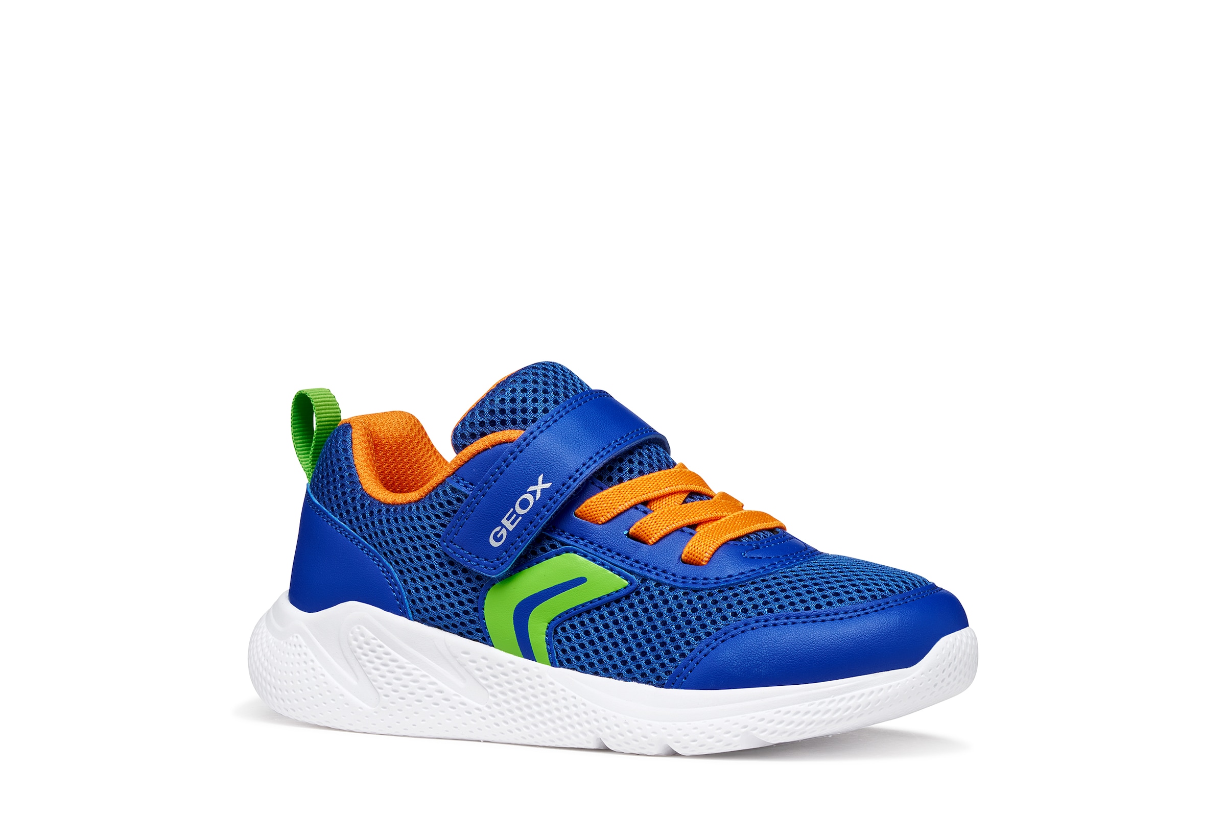 Image of Geox Sneaker "J SPRINTYE BOY" Halbschuh mit bunten Besätzen, Grössenschablone zum Download