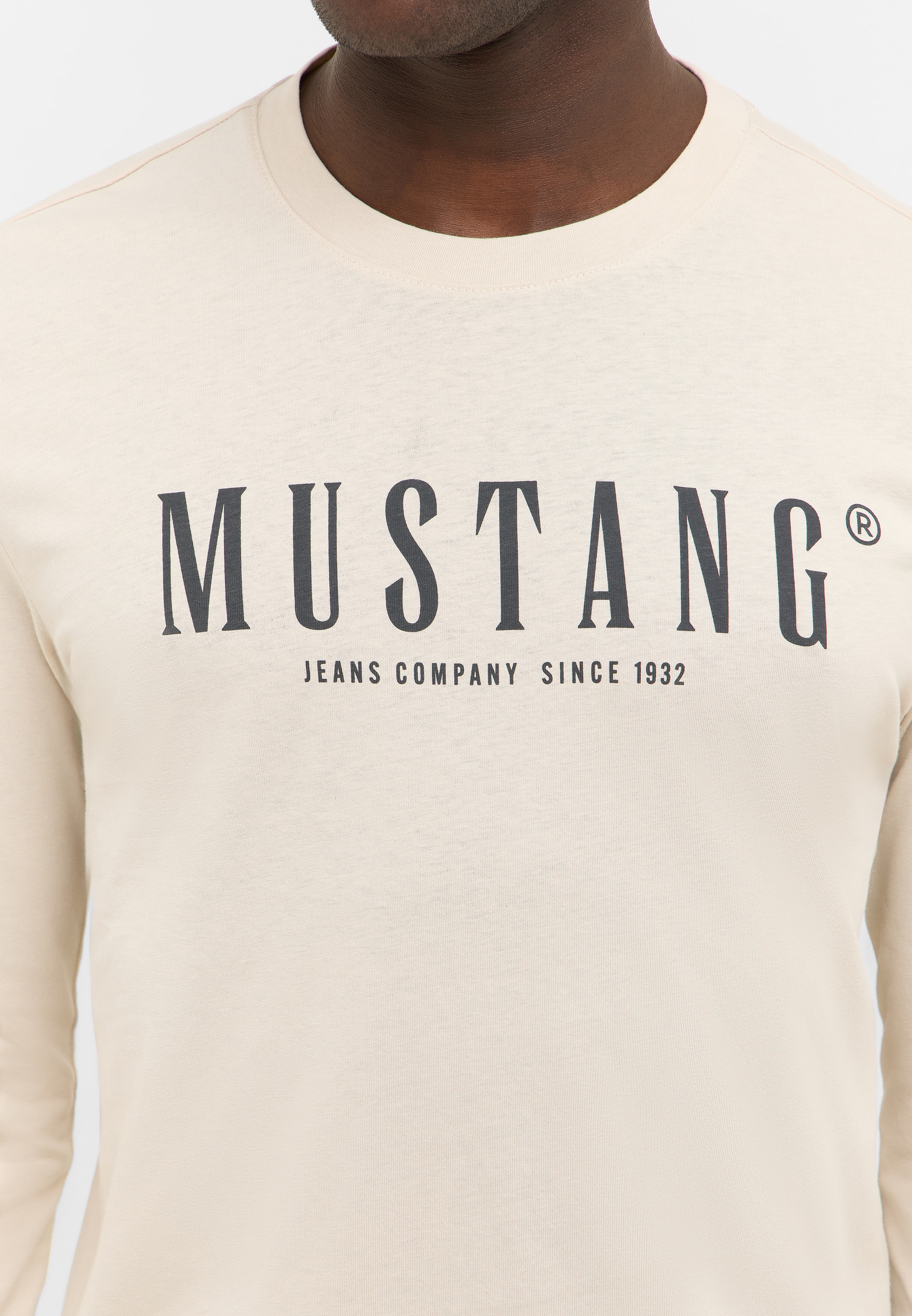 MUSTANG T-shirt à manches longues »Style Asheville« également idéal à porter en dessous