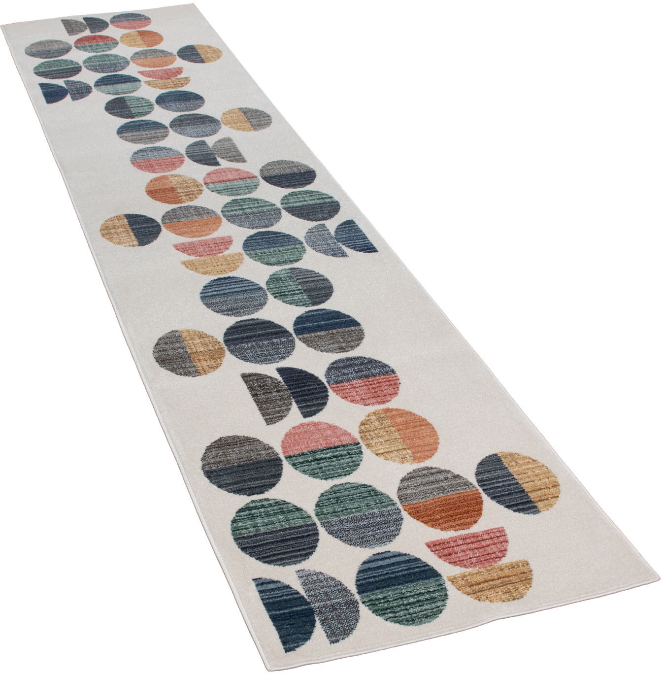 Image of Paco Home Läufer »Harnuba 756«, rechteckig, 9 mm Höhe, Teppich-Läufer, Kurzflor, modernes Design, Motiv Punkte, ideal im Flur & Schlafzimmer bei Ackermann Versand Schweiz