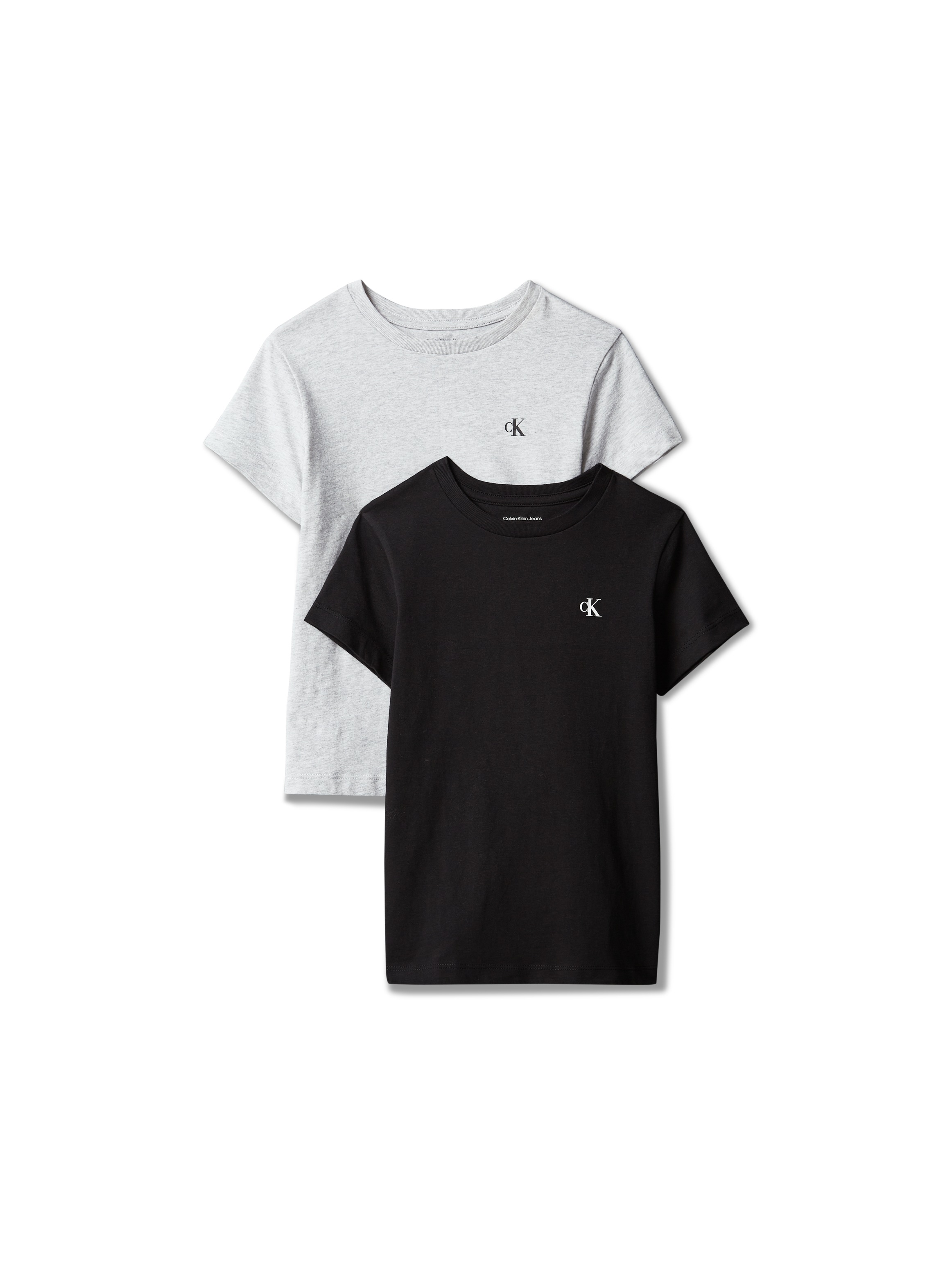 Image of Calvin Klein Jeans T-Shirt Packung, 2 Rundhalsausschnitt, reine Baumwolle, Logodruck