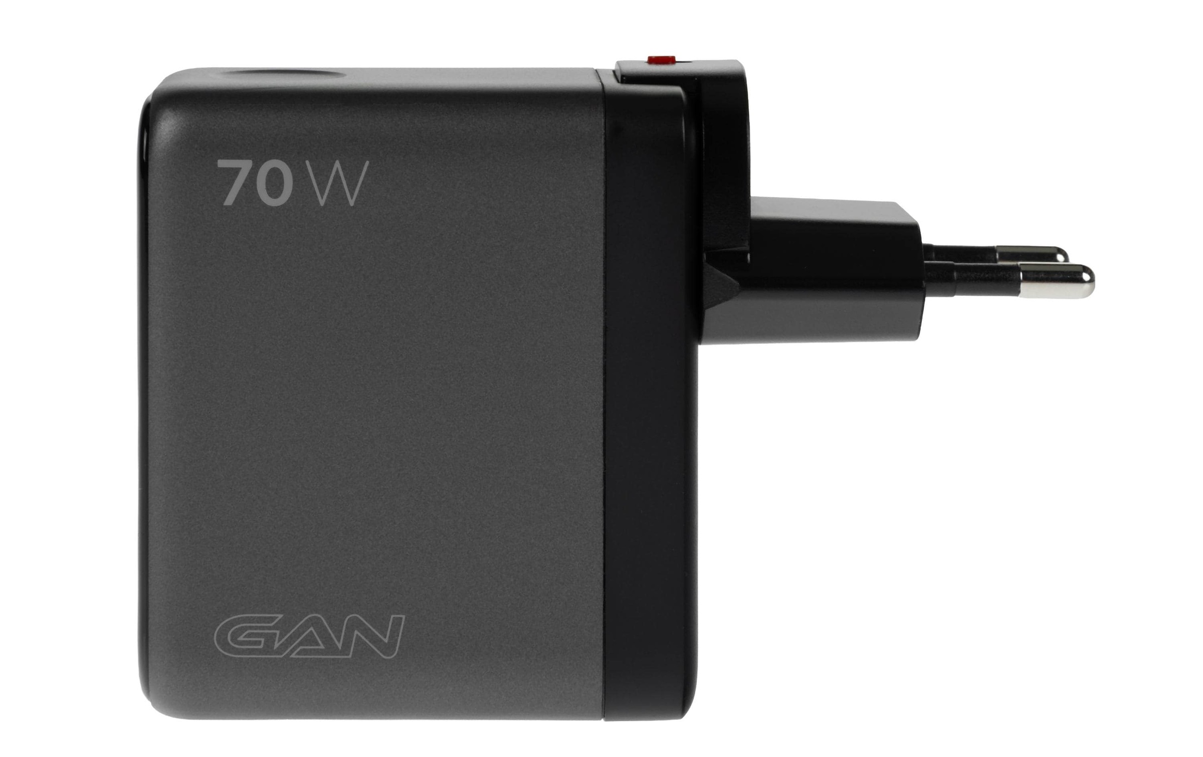 onit Chargeur USB »Travel 2C1A 70 W GaN« Chargeur de voyage avec adaptateurs interchangeables pour utilisation mondiale