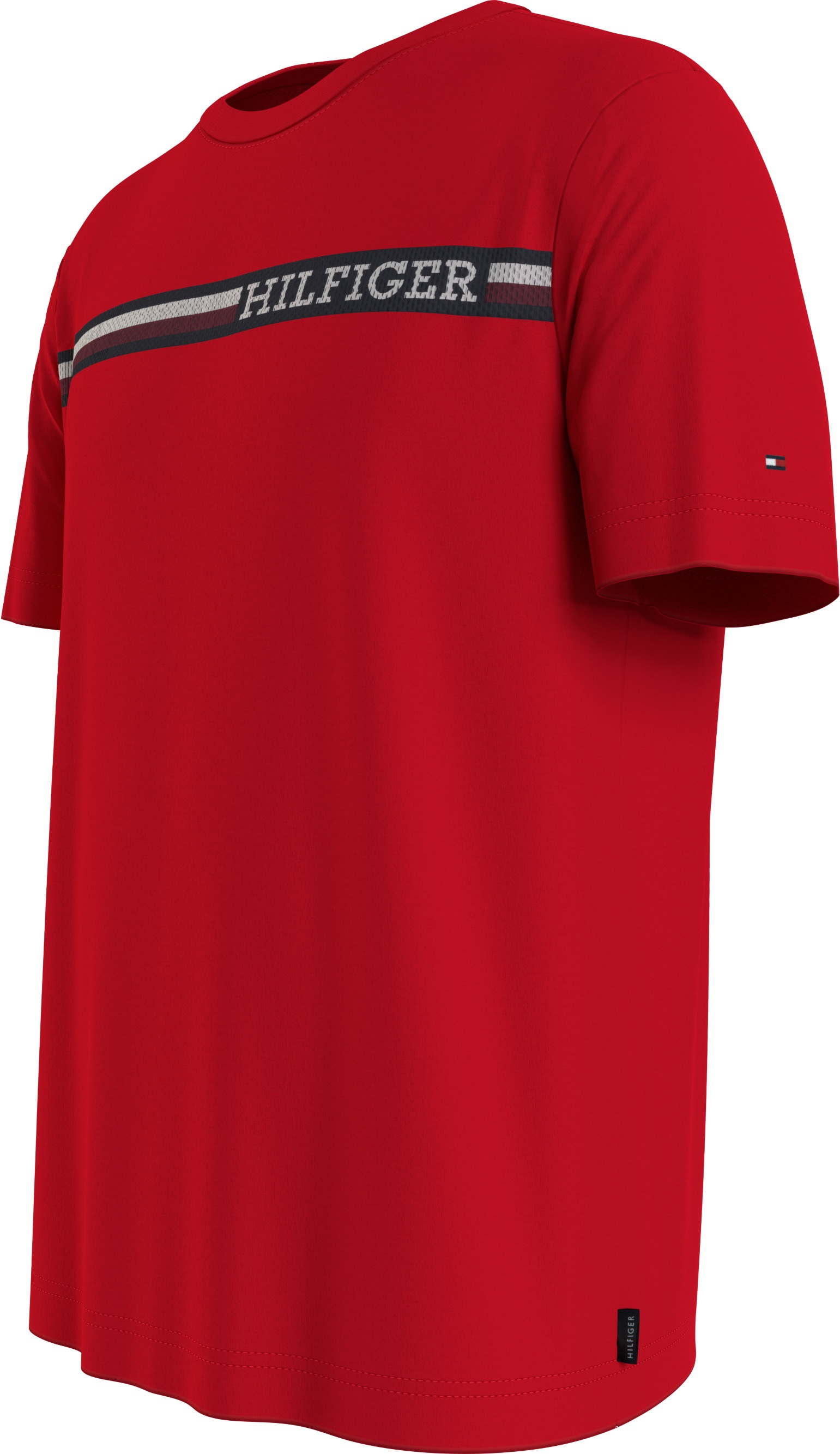 Tommy Hilfiger T-Shirt »MONOTYPE CHEST STRIPE TEE«, mit Markenlogo