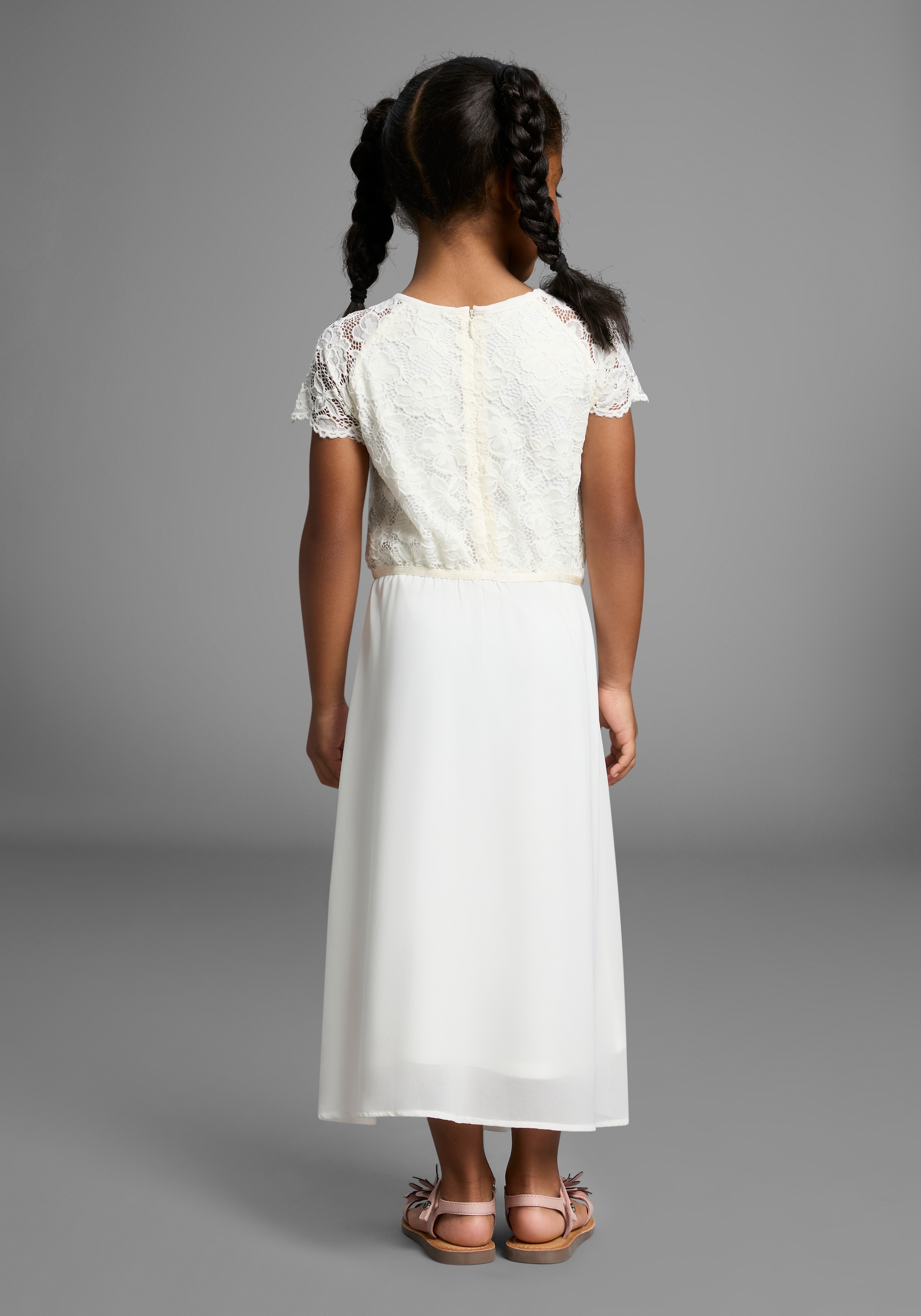 KIDSWORLD Robe en jersey »Festliches Kleid mit Spitze« Elegantes Kleid mit Spitze und Chiffon