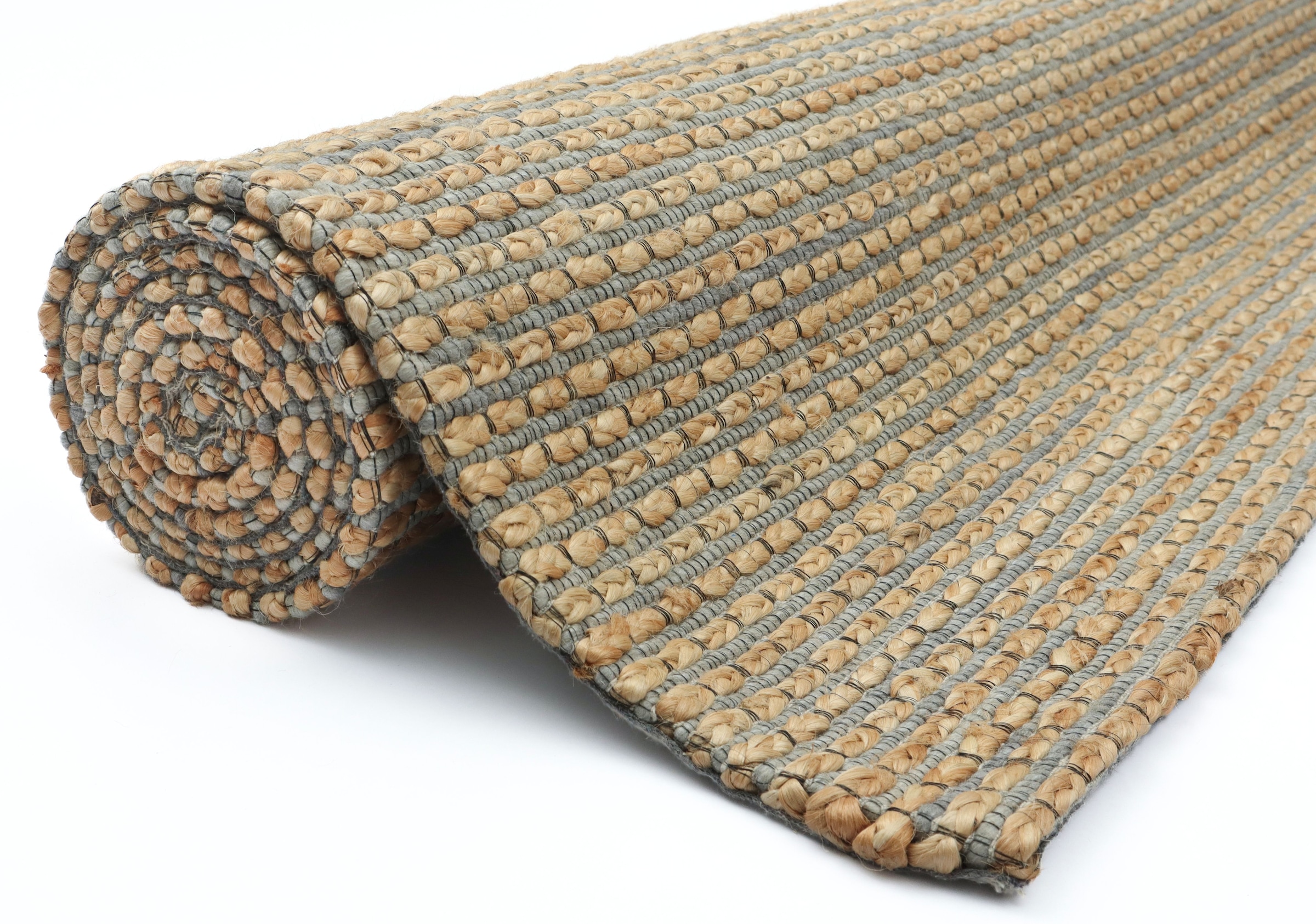 GOODproduct Teppich »Jerron, Jute-Mix, Flechtoptik« rechteckig 15 mm Höhe Scandi-Stil, Strukturgewebe, Wohnzimmer, Schlafzimmer, Esszimmer