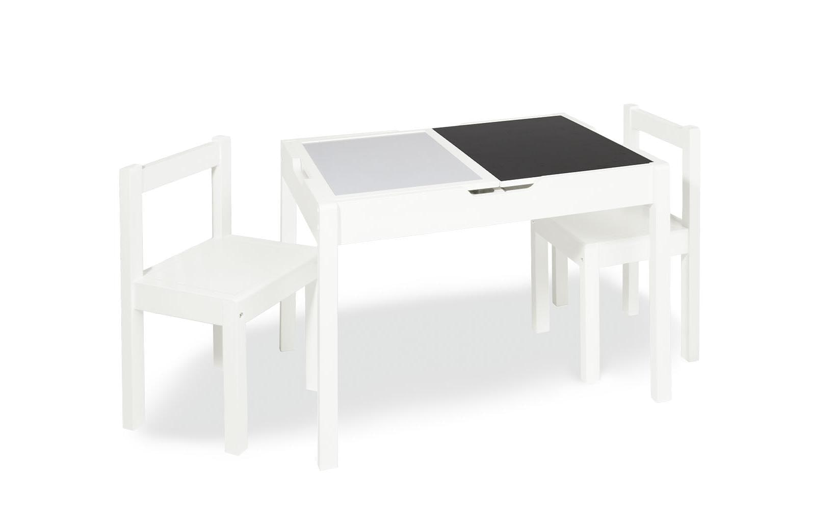   Plateau de table »Tischplatten-Set mit Magnettafel und Tafellack« Ensemble, 2 cuis tlg. Pour groupe de sièges enfant Linnea, blanc,