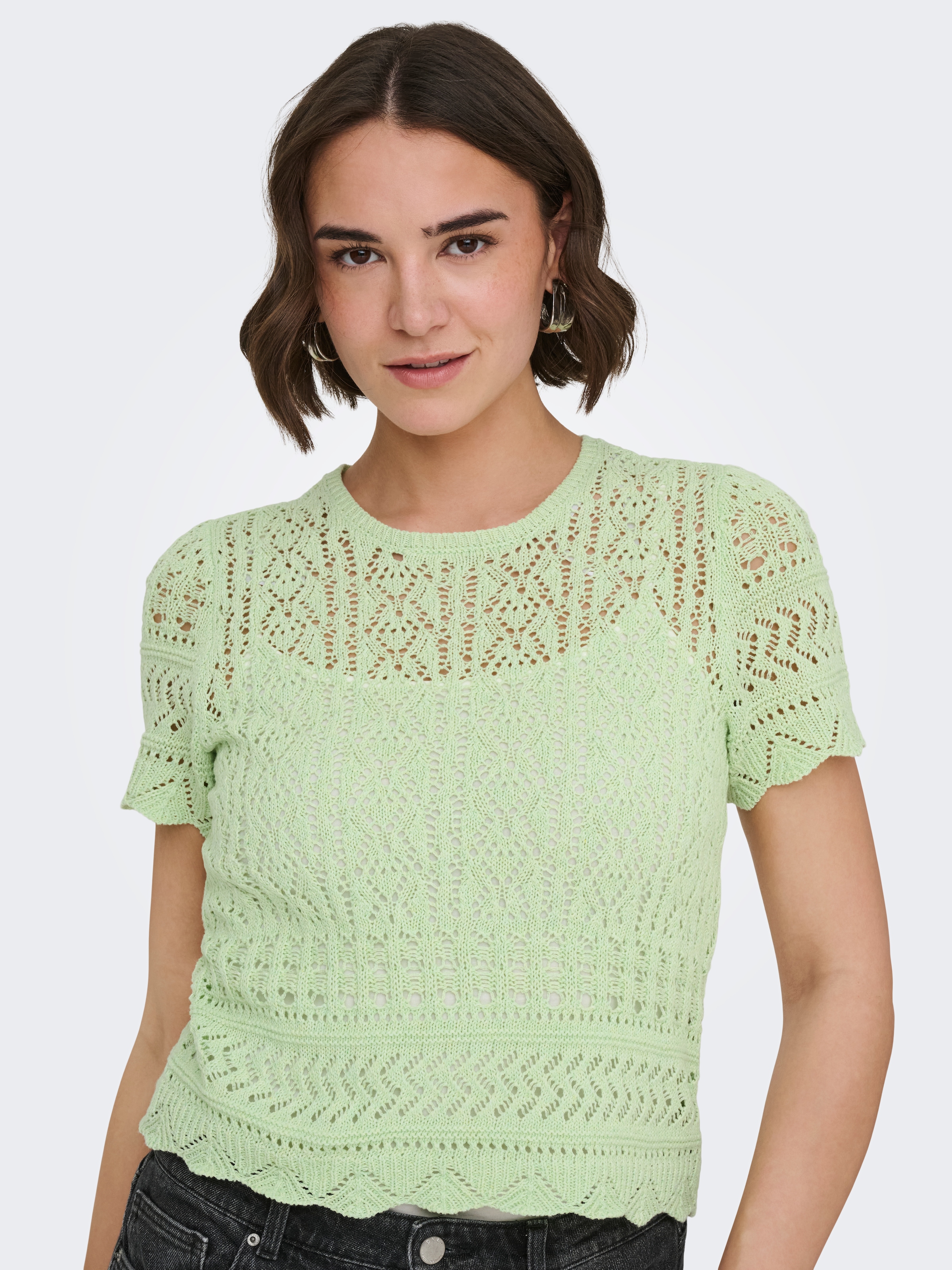 Image of ONLY Kurzarmpullover "ONLELKE LIFE SS STRUCTUR O-NECK KNT NOOS"