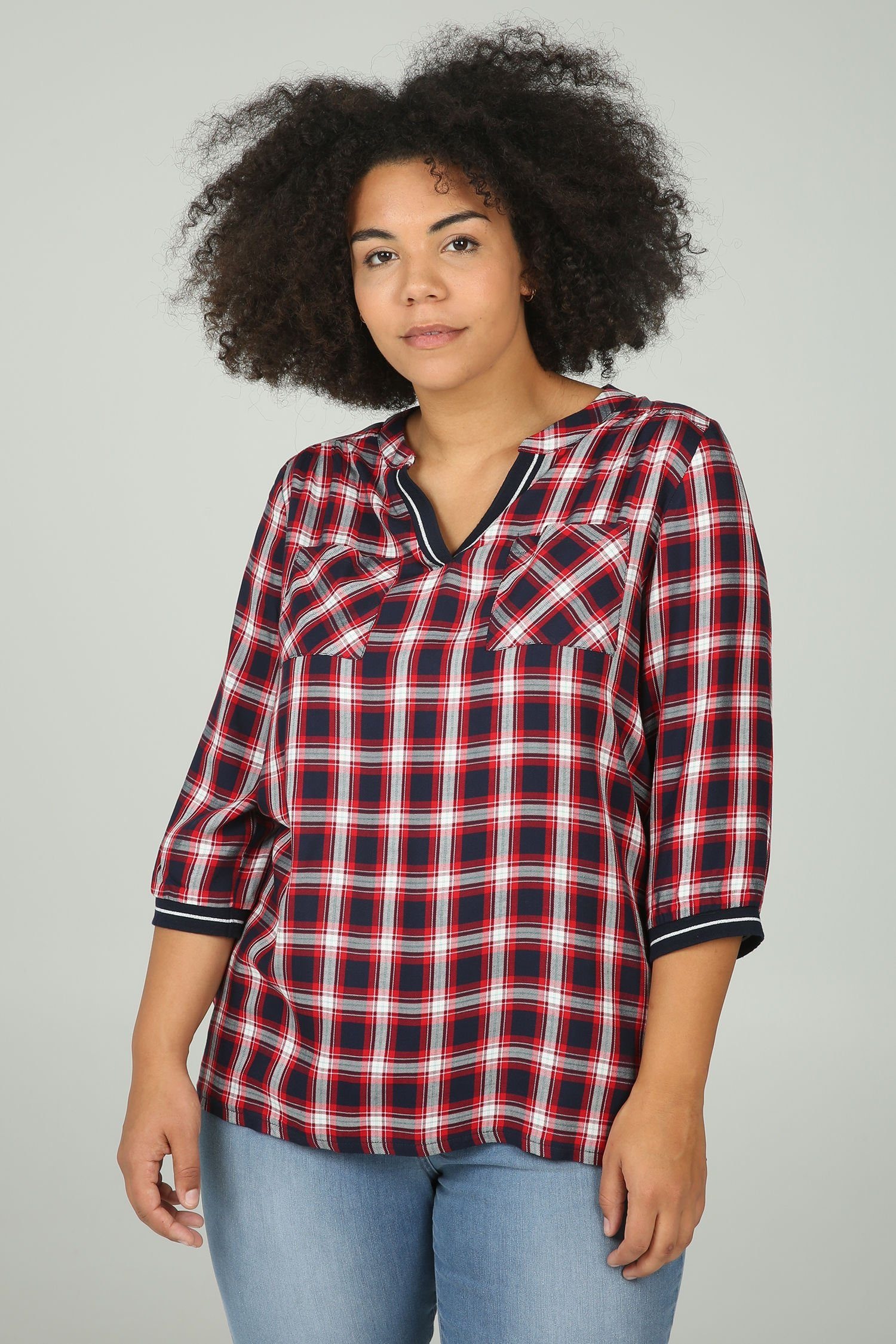 Druckbluse »Karierte Bluse«