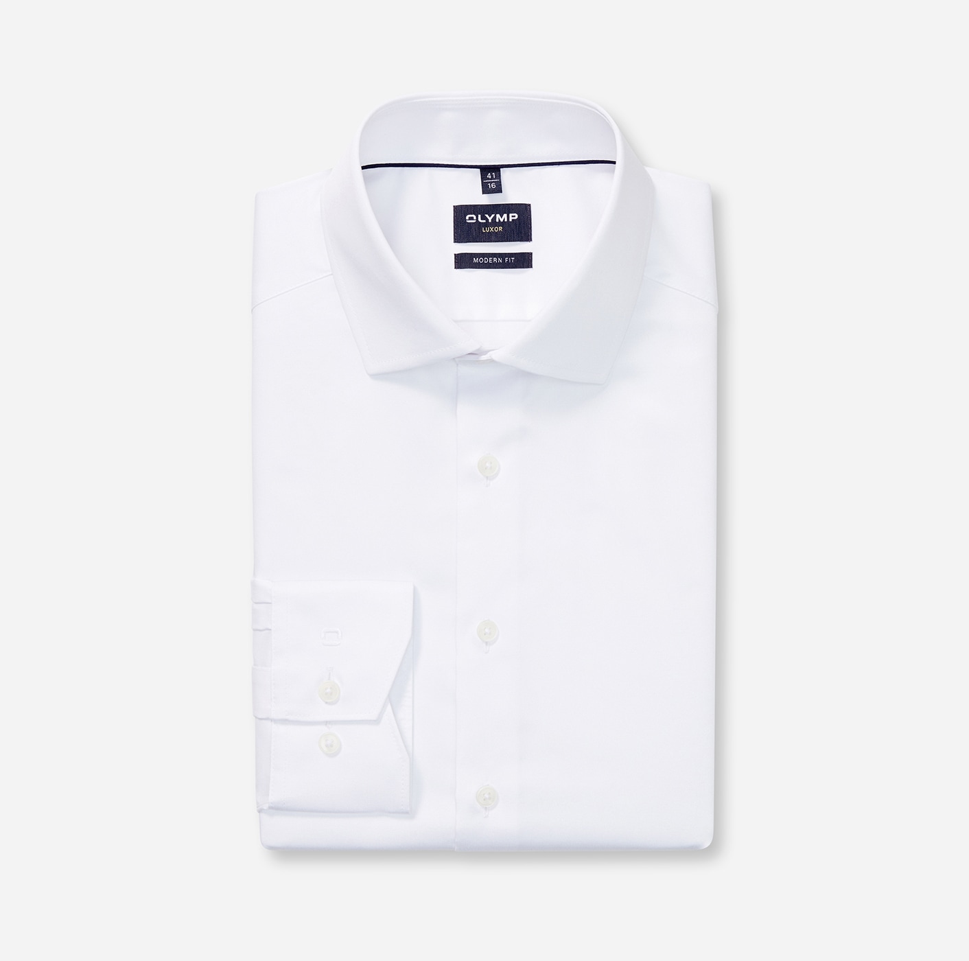 OLYMP Chemise à manches longues »Luxor modern fit« unifarben, Global-Kentkragen, Businesshemd, modern fit