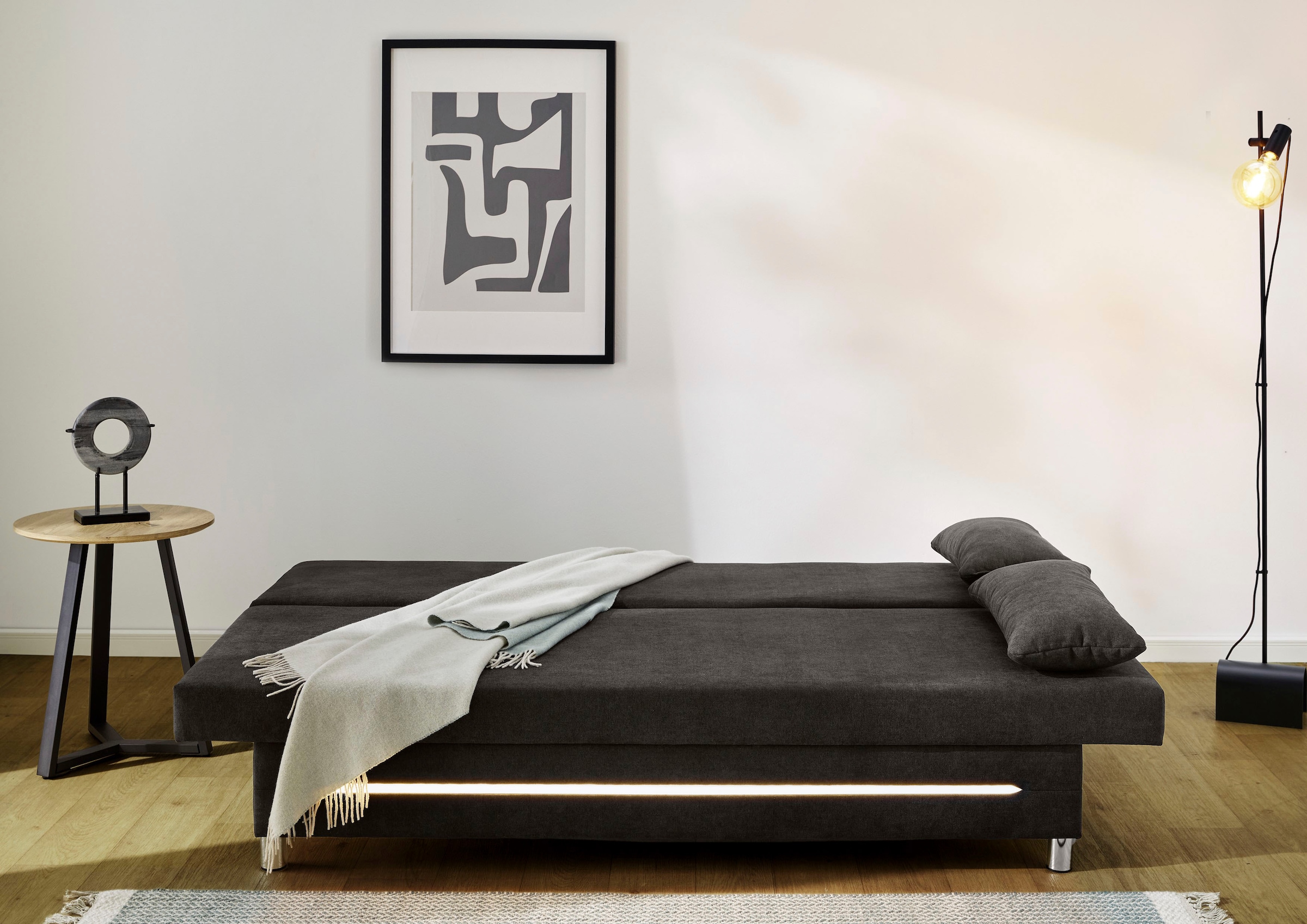 Jockenhöfer Gruppe Schlafsofa »Sunrise, B: 191 cm, Liegefl. 120x191 cm« mit Schlaffunktion, Bettkasten & Licht, Unser Dauertiefpreis