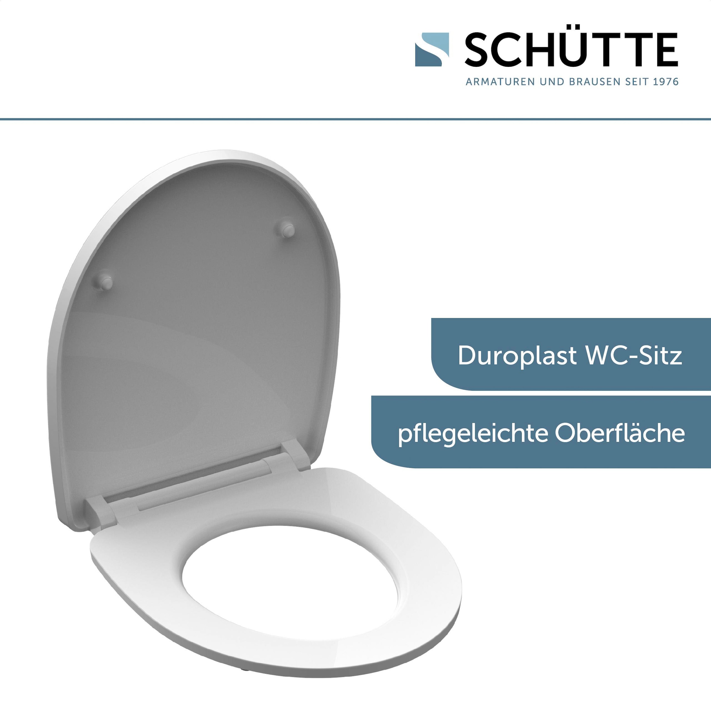 Schütte WC-Sitz »White Wave«, Duroplast, mit Absenkautomatik und Schnellverschluss, High Gloss