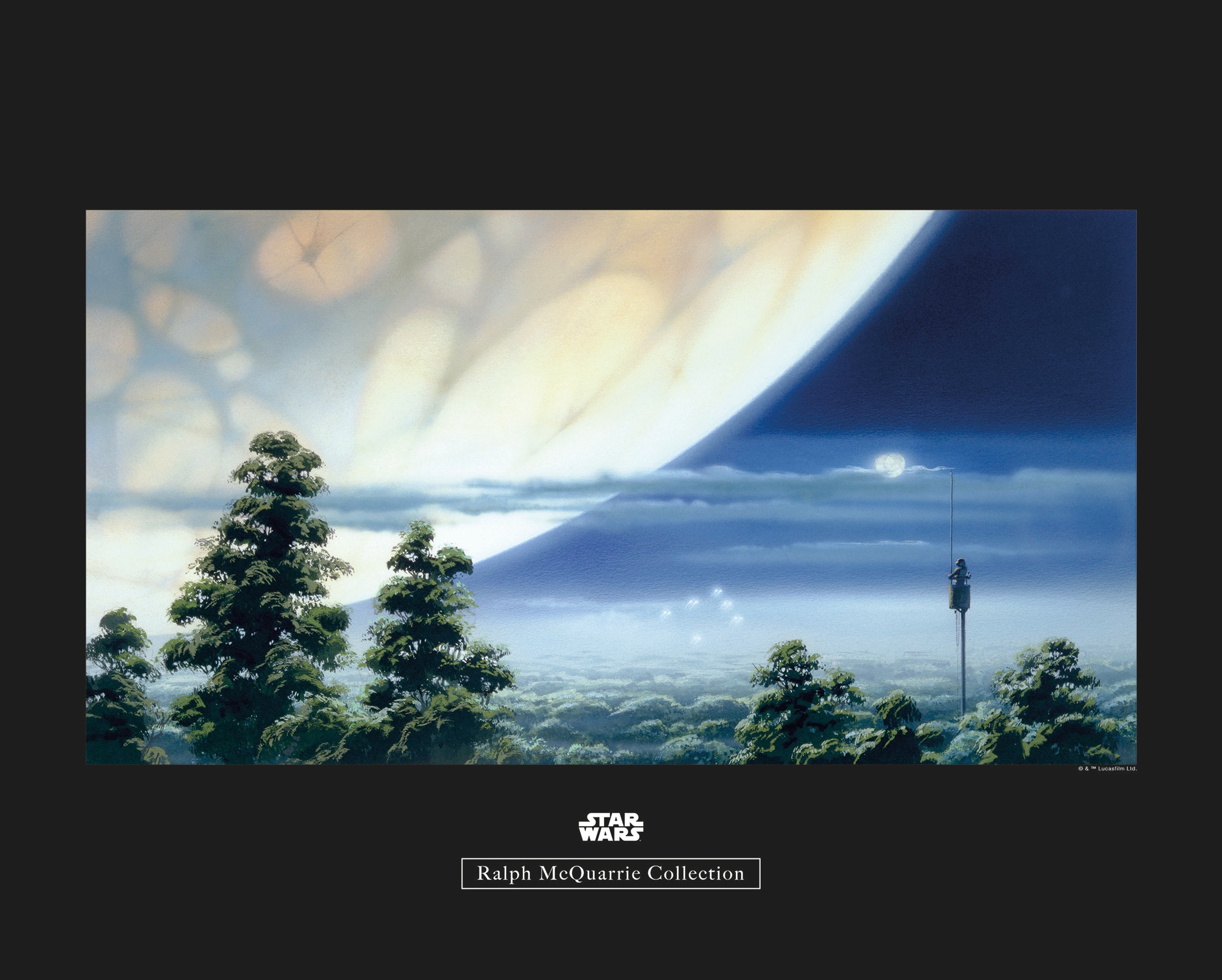Image of Komar Bild "Star Wars Classic RMQ Yavin Lookout" Star Wars 1 Stk. tlg. Wandbild zur Dekoration im Kinderzimmer - ohne Rahmen