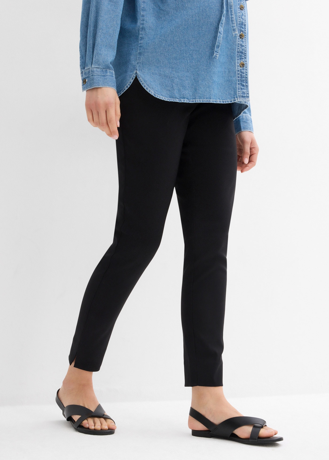 Image of bonprix Umstandshose im Chino-Stil, mit Gummizügen und bequemem Jersey-Einsatz am Bauch