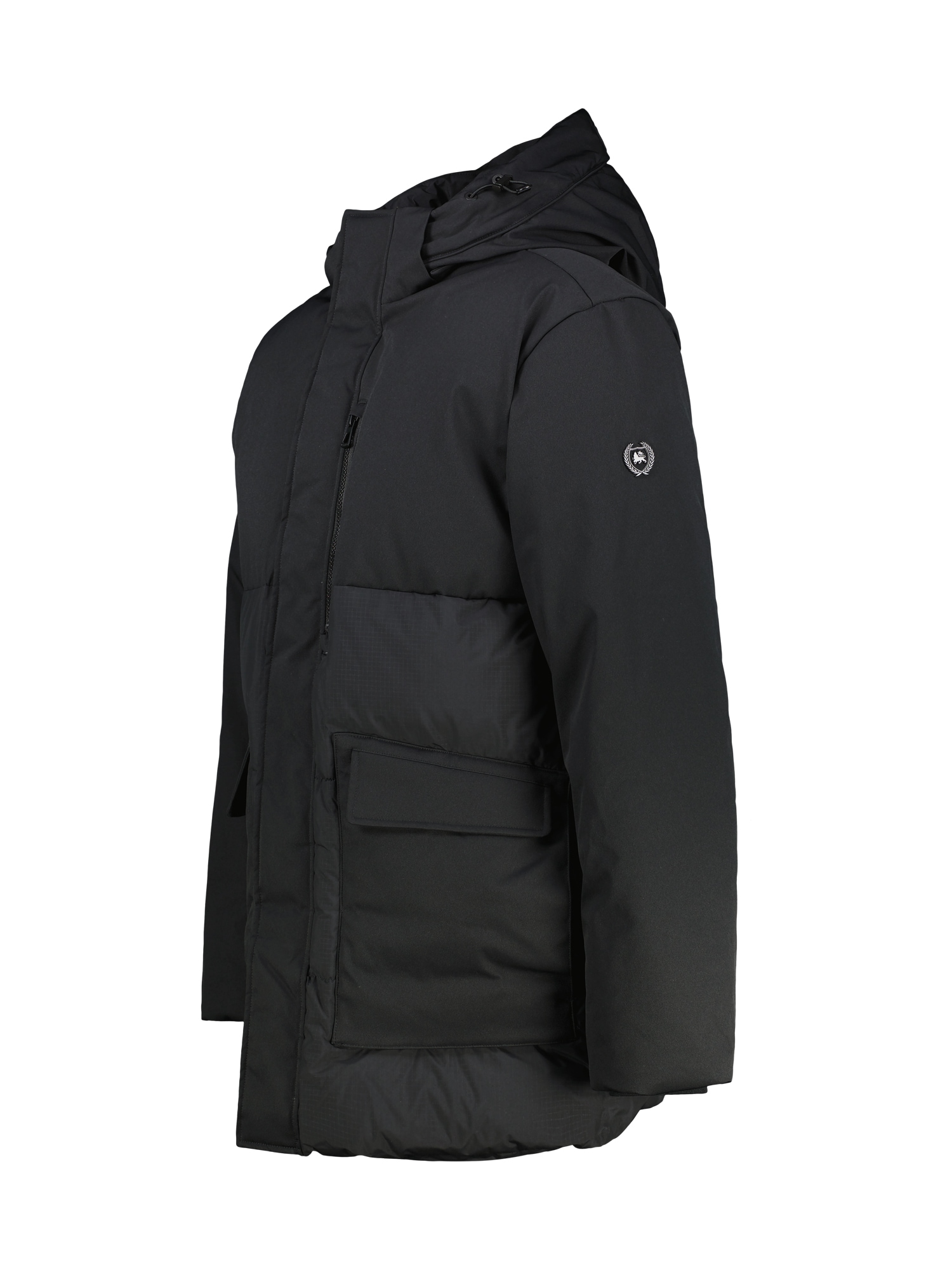 LERROS Parka »LERROS Funktionsparka in Shell-Materialmix, dick gefüttert« mit Kapuze Wasser- und windabweisend, atmungsaktiv