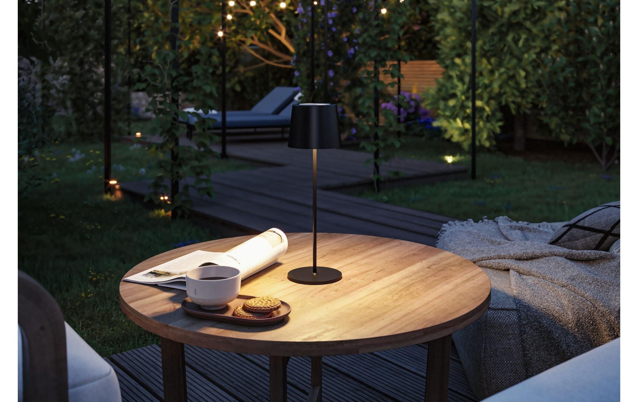 Paulmann Lampe de table extérieure LED »Akkuleuchte Gilo IP44 dimmbar« 1 cuis