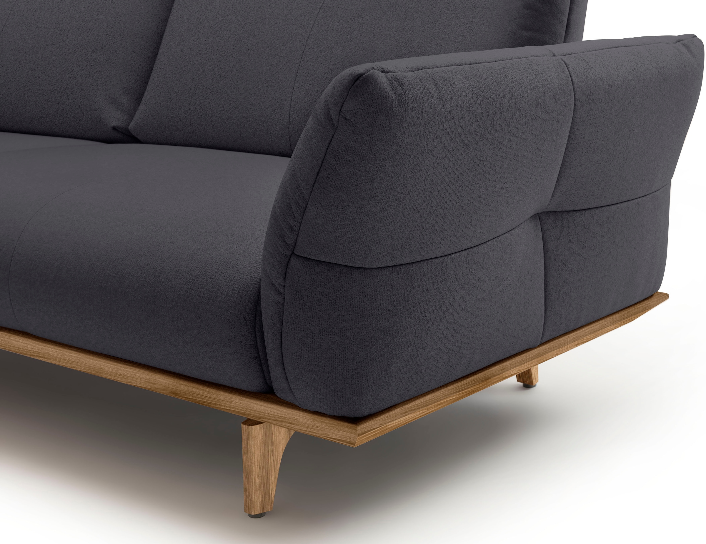 Creation BY ROLF BENZ 4 places »CR.460 mit verstellbarer Rückenlehne, Designsofa, bequem« socle en noyer, pieds en noyer, largeur 248 cm