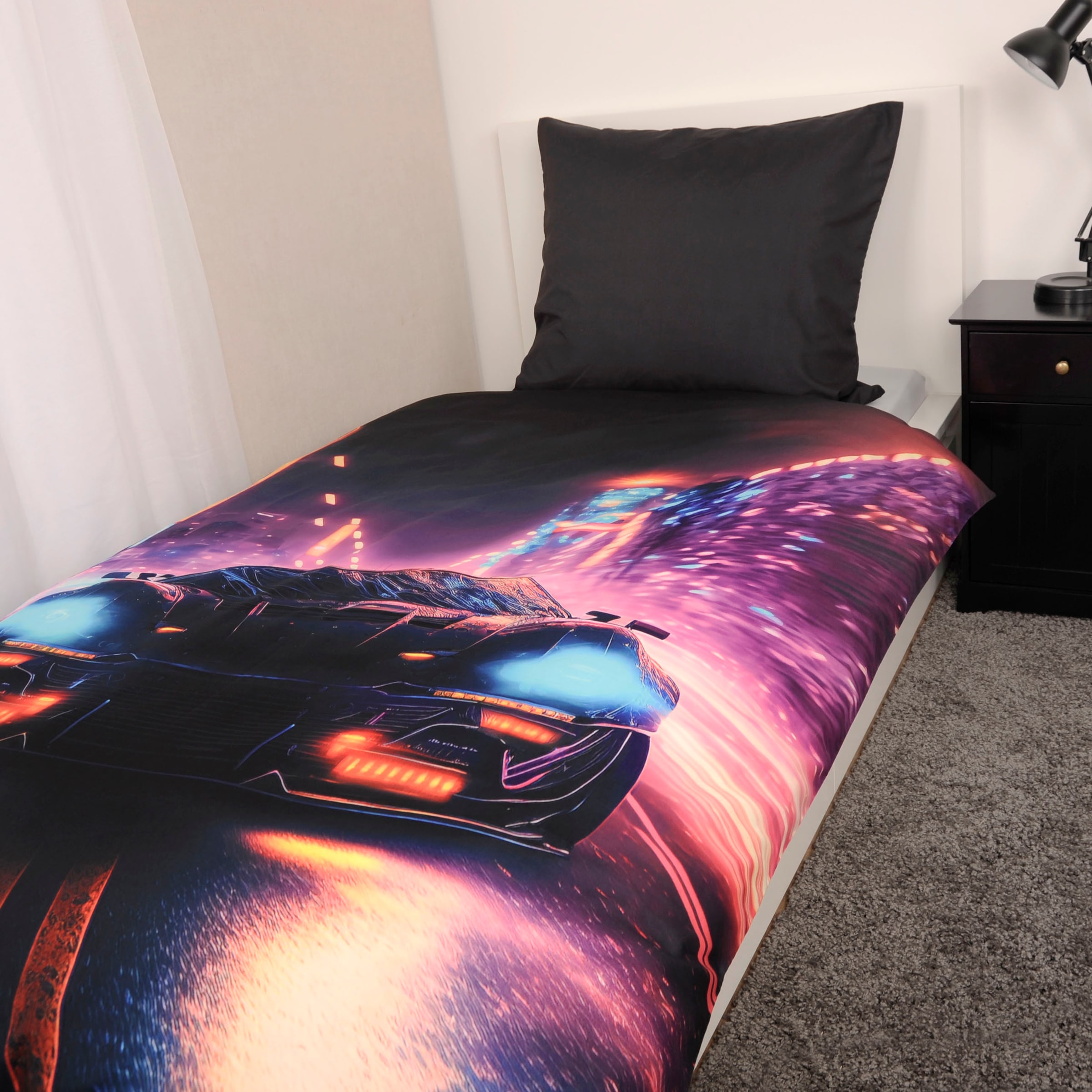 Herding Young Collection Linge de lit »YC Neoncar« 2 cuis avec un motif cool